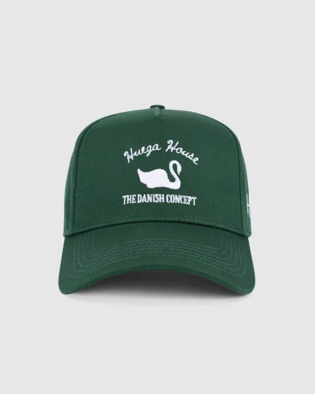 Vintage Swan | Forest Green Hat sold by Huega House