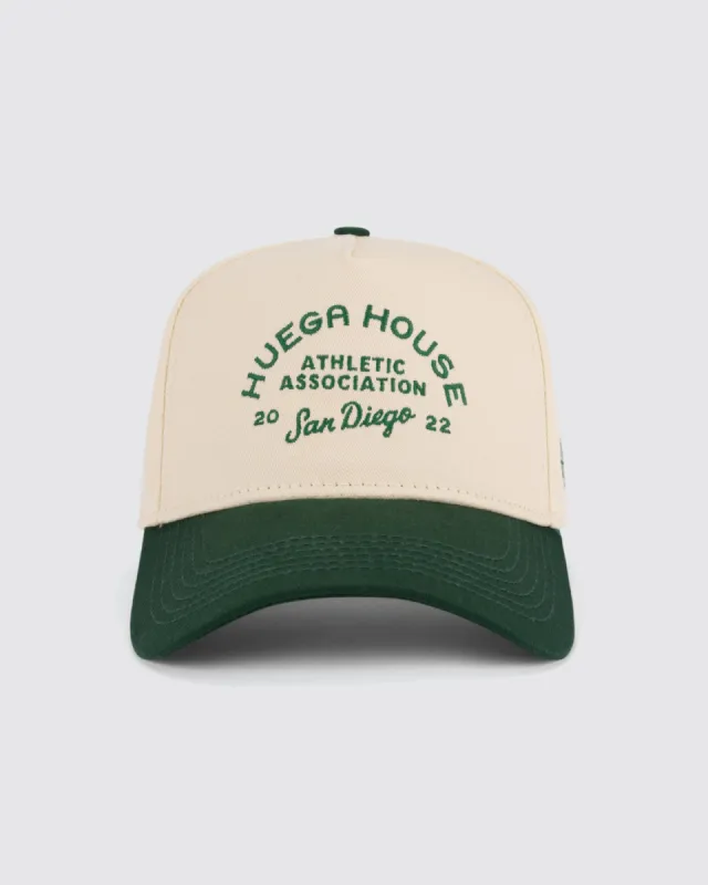 Athletic Association | Green & Natural Hat sold by Huega House