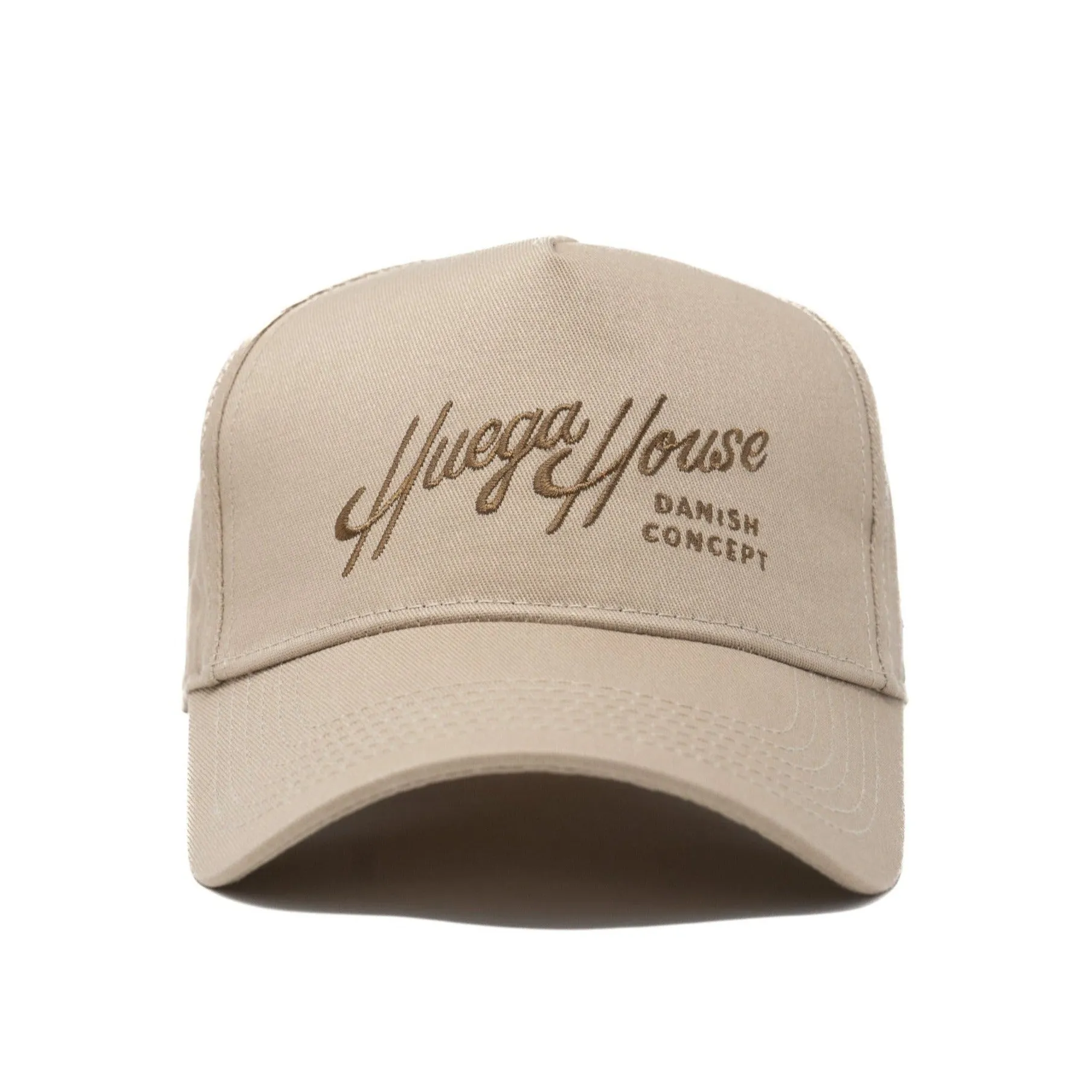 Retro Script | Khaki & Brown Hat sold by Huega House