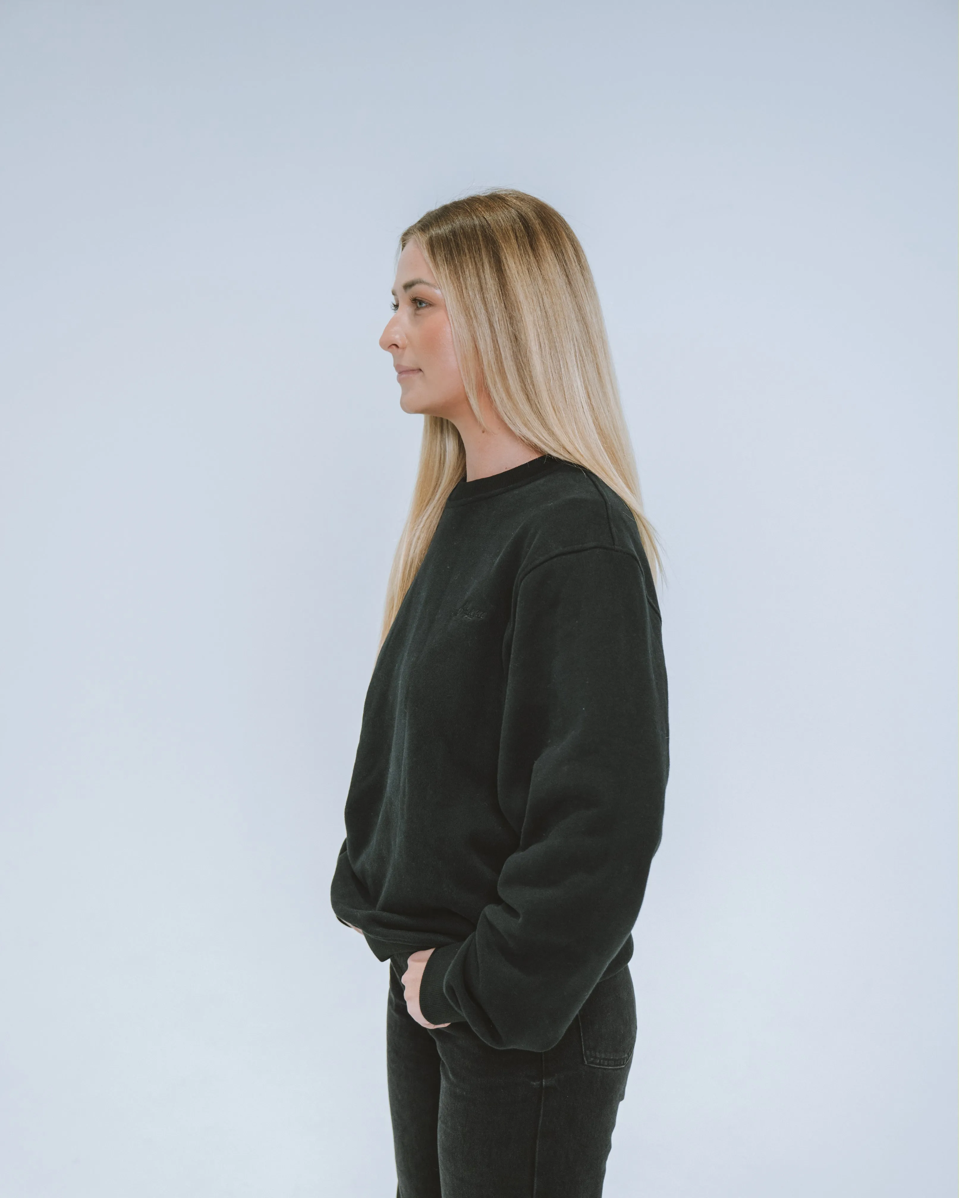 Essential Crewneck | Black sold by Huega House product image thumbnail 5