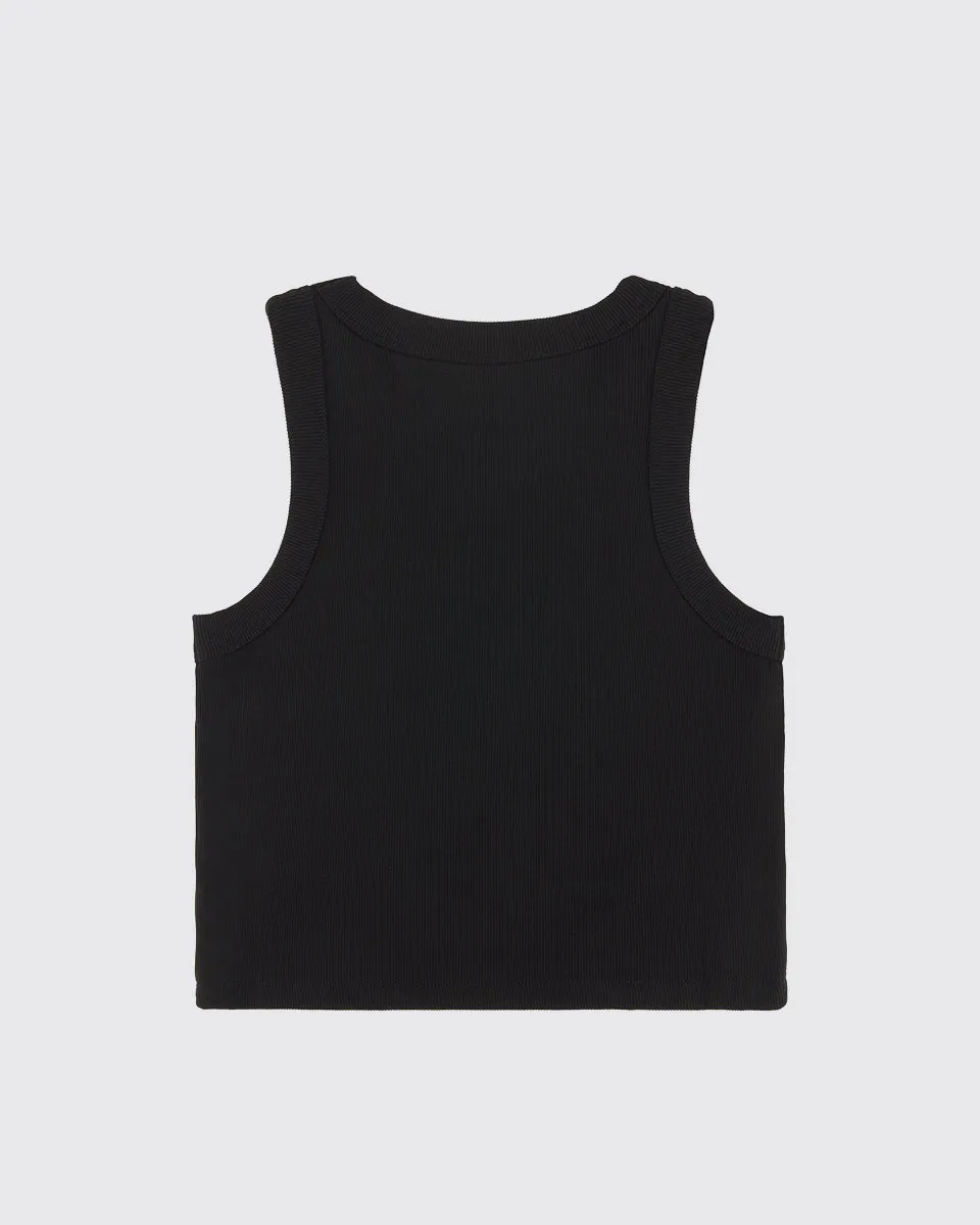 Organic Crop Tank | Black sold by Huega House product image thumbnail 2