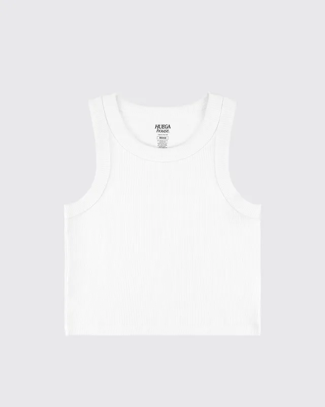 Organic Crop Tank | White sold by Huega House