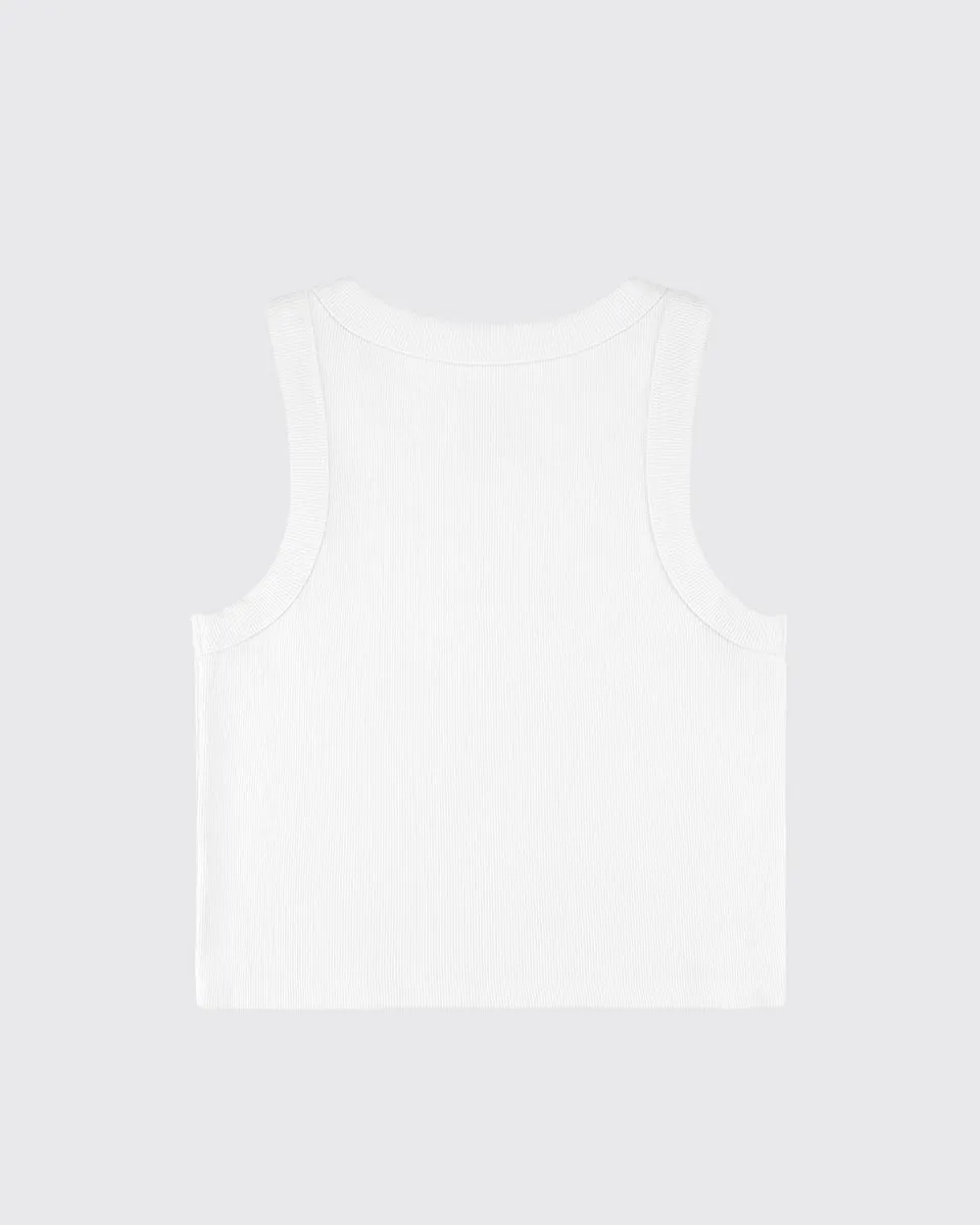 Organic Crop Tank | White sold by Huega House product image thumbnail 3