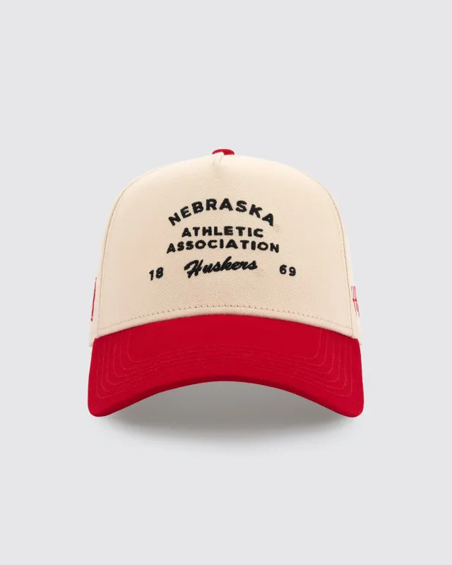 Athletic Association | Huskers - Red & Natural sold by Huega House