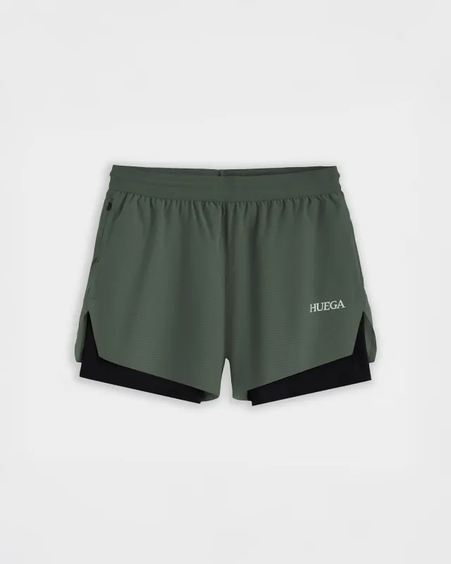 Men’s 5” Run Shorts | Olive made by Huega House