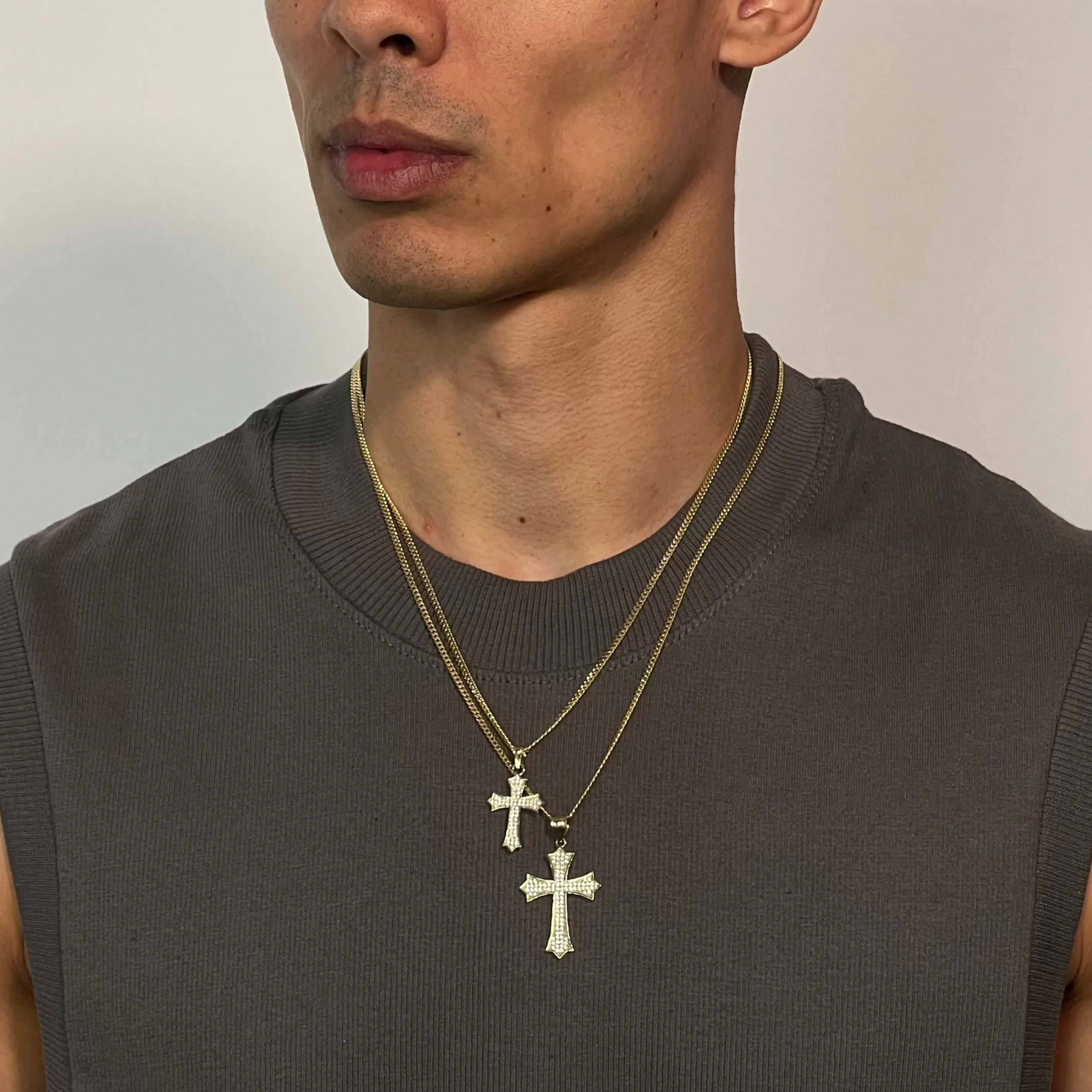 14K Large Cross Pendant sold by IceLink product image thumbnail 2