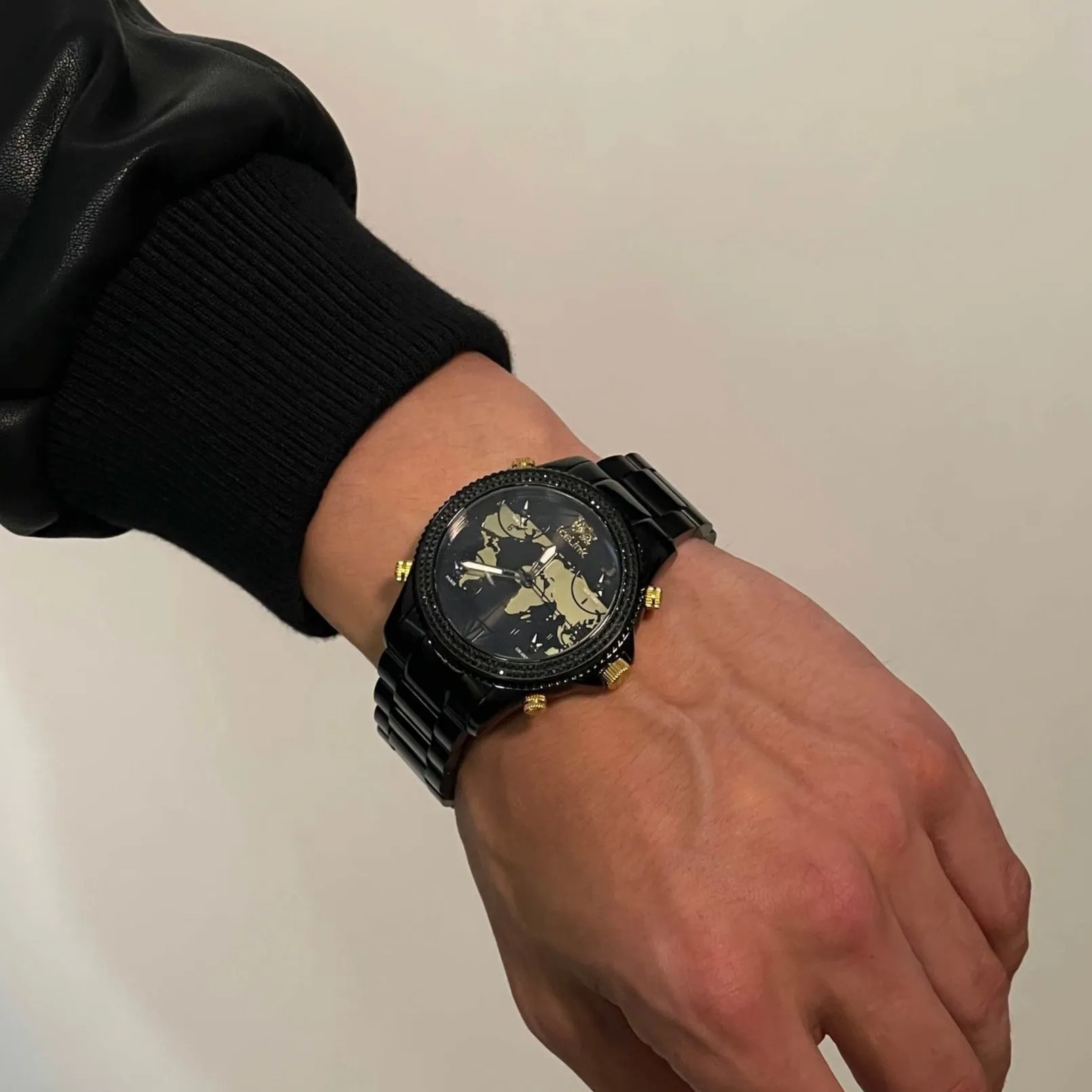 Marco Polo Black & Gold 5 Time Zone Watch (Sample Sale) sold by IceLink product image thumbnail 2