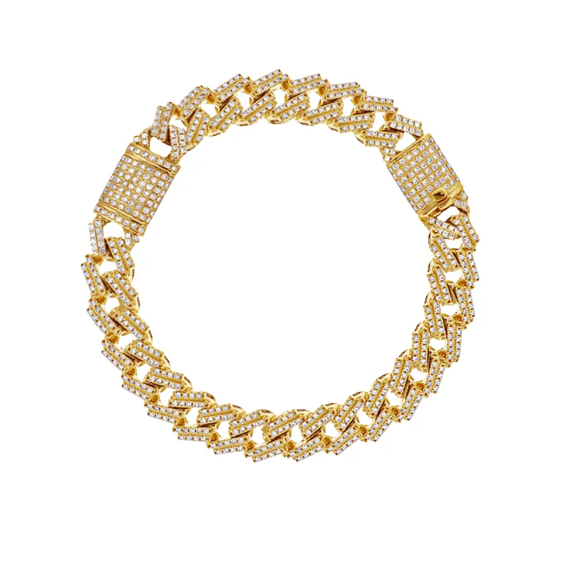 14K Miami XL Link ID Diamond Bracelet sold by IceLink