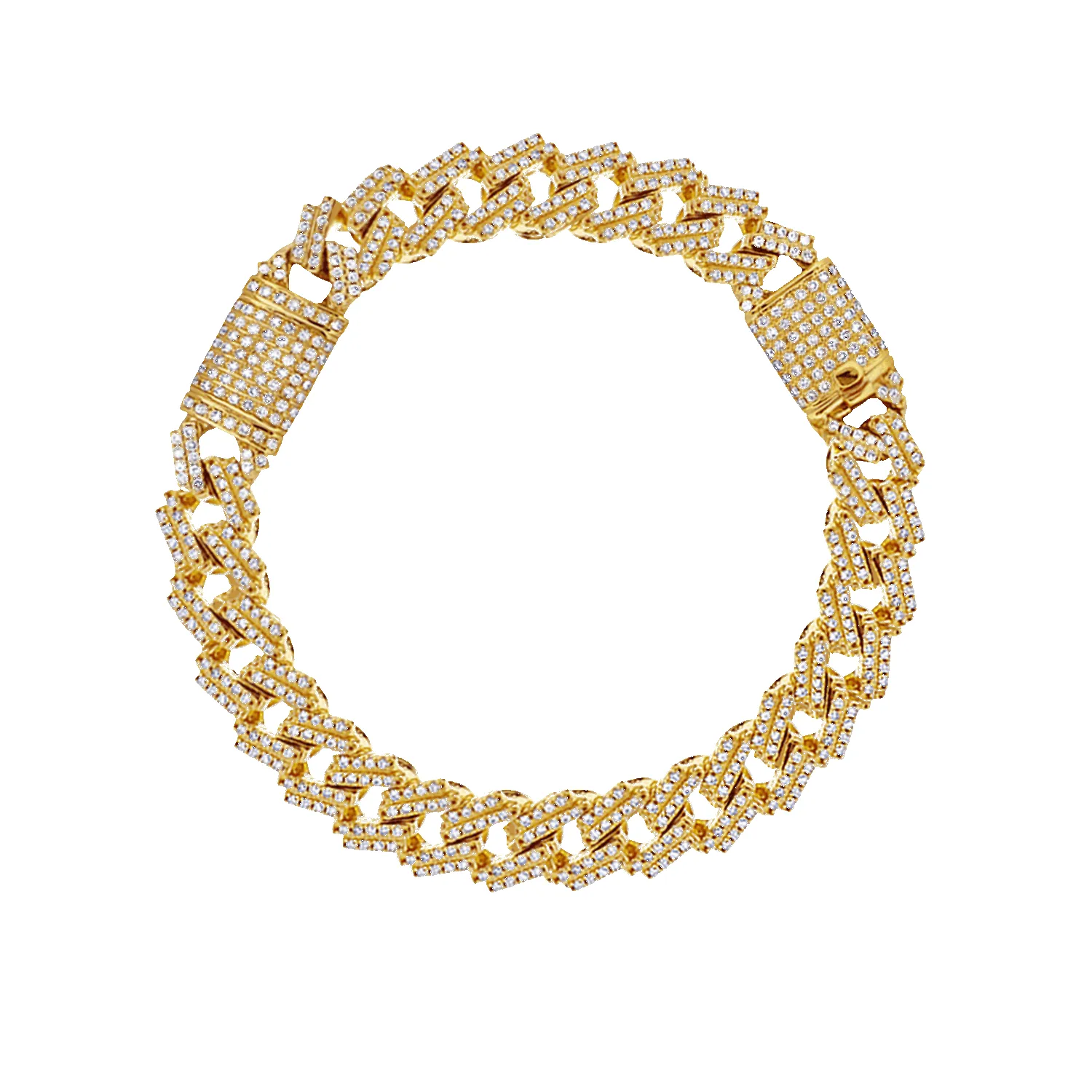 14K Miami XL Link ID Diamond Bracelet sold by IceLink