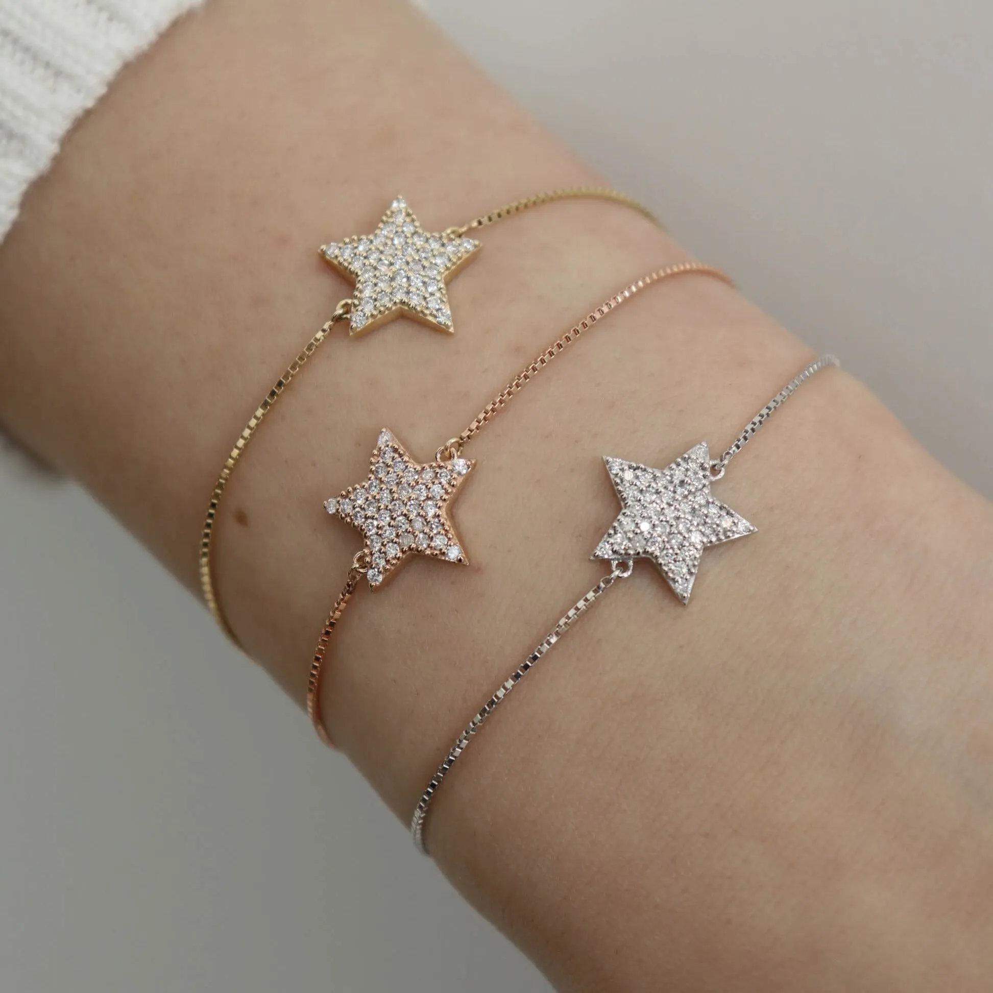 14K Star Diamond Bracelet (Sample Sale) sold by IceLink product image thumbnail 3