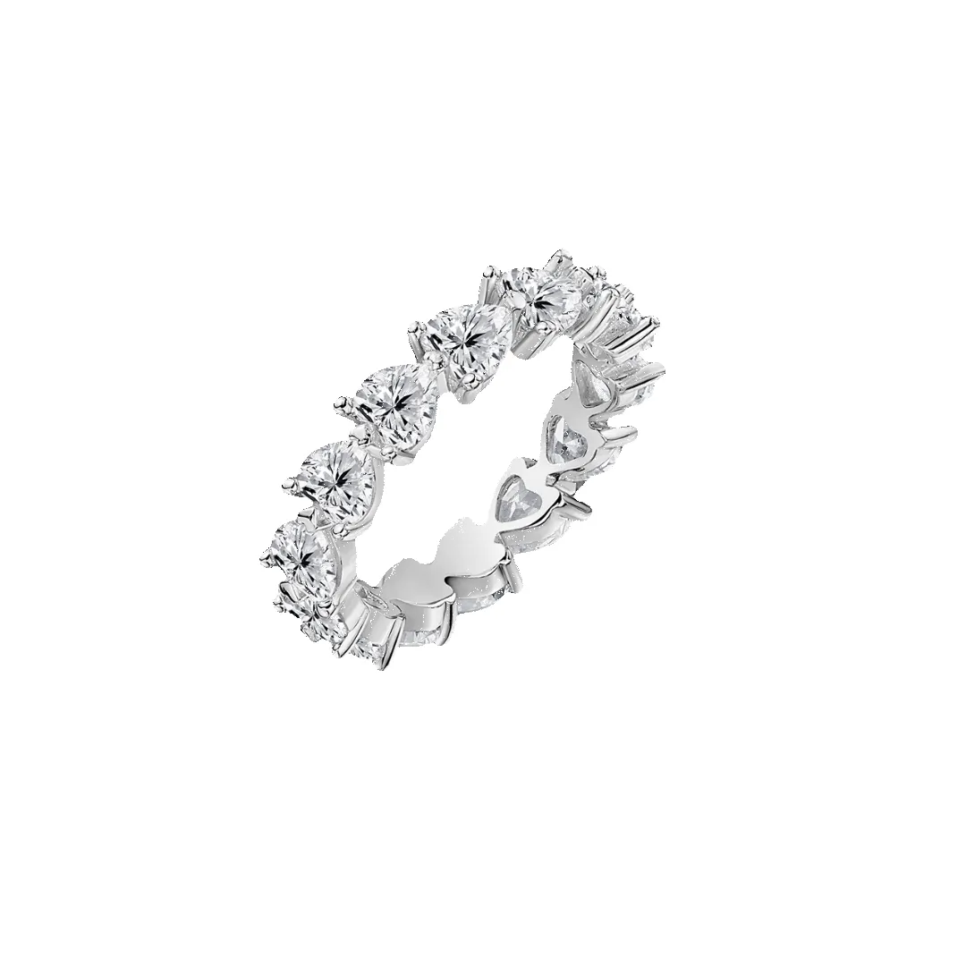 14K Heart Eternity Ring sold by IceLink