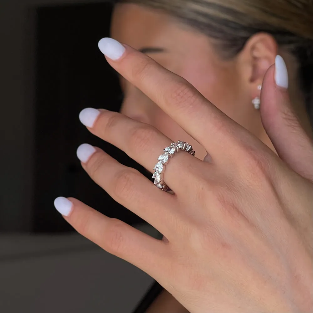 14K Heart Eternity Ring sold by IceLink product image thumbnail 2