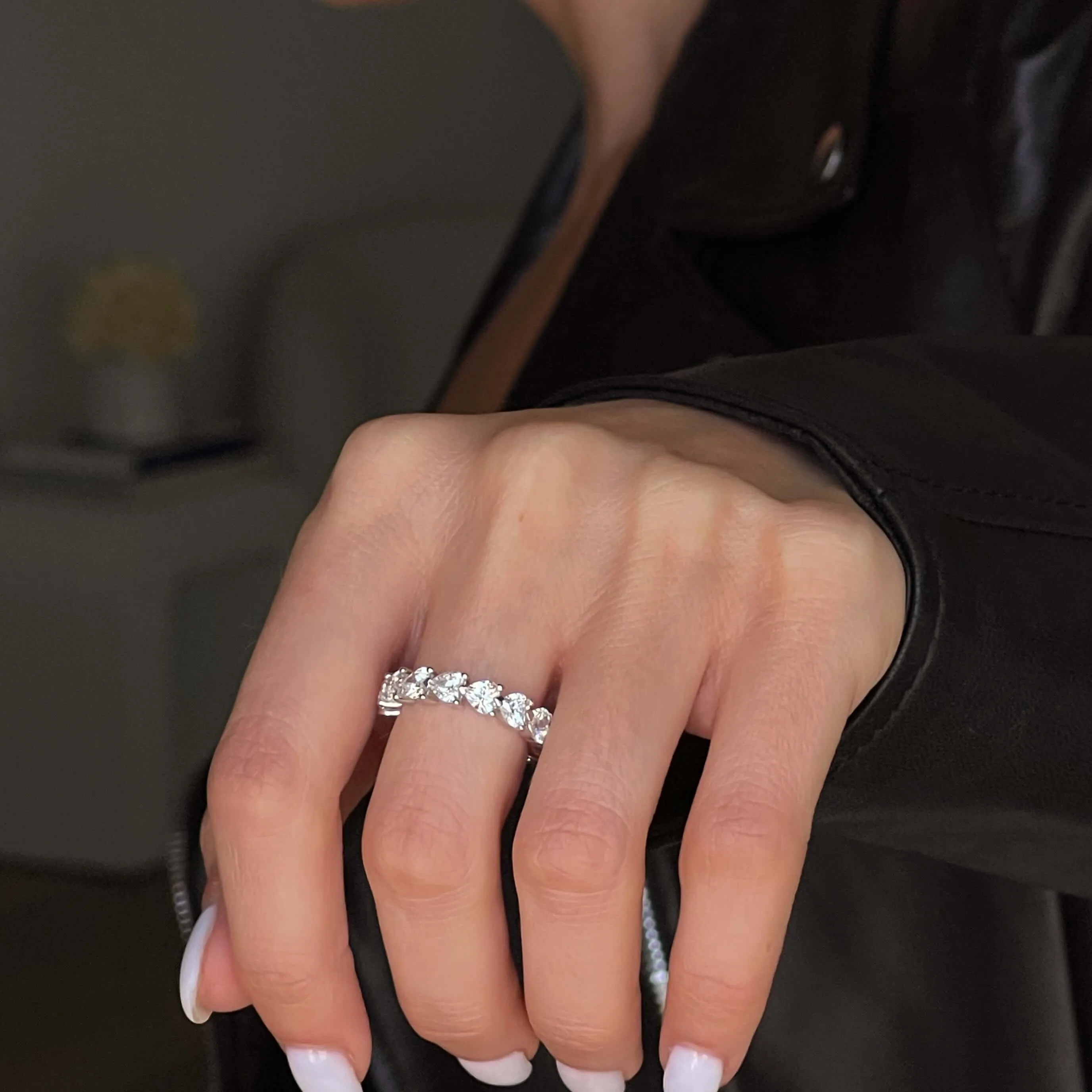 14K Heart Eternity Ring sold by IceLink product image thumbnail 5