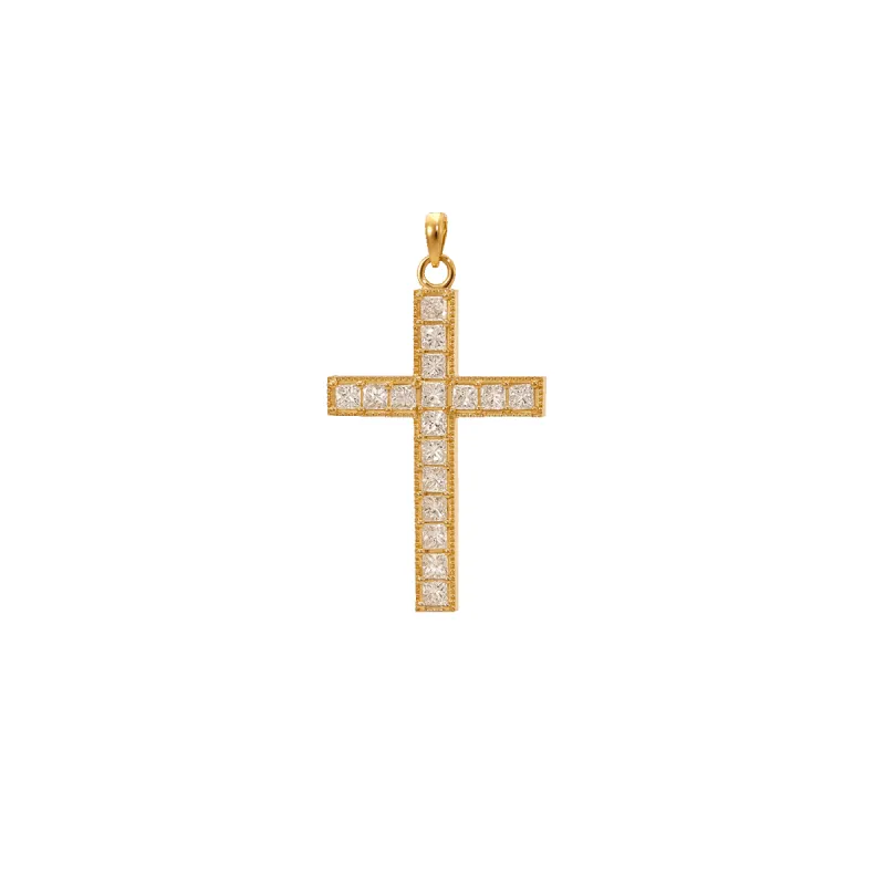 14K Pisa Diamond Cross sold by IceLink
