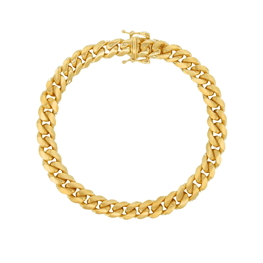 14K 7mm Miami Cuban Link Bracelet sold by IceLink