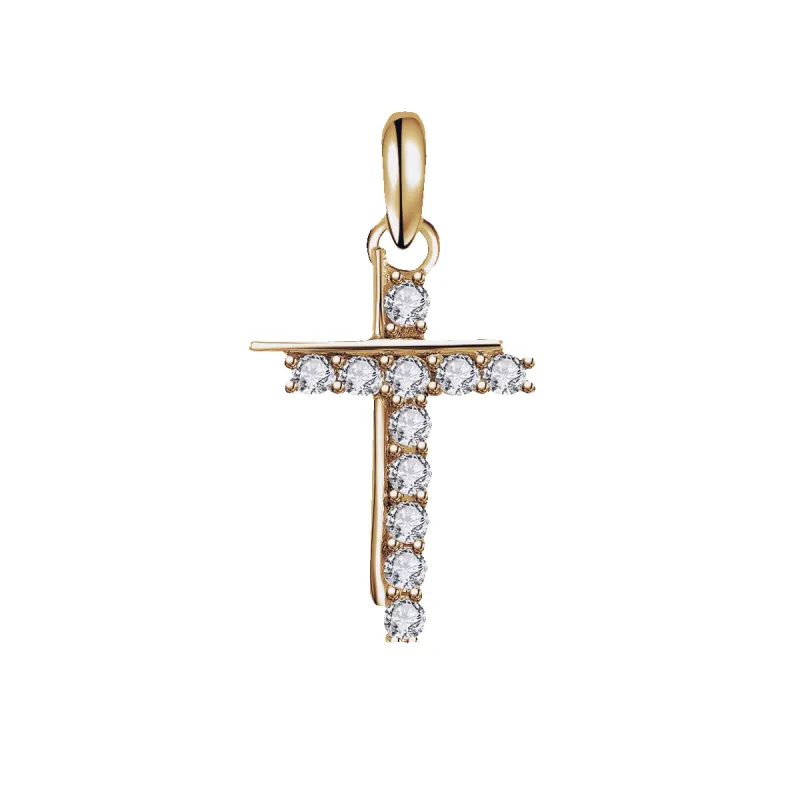 14K Double Cross Pendant sold by IceLink