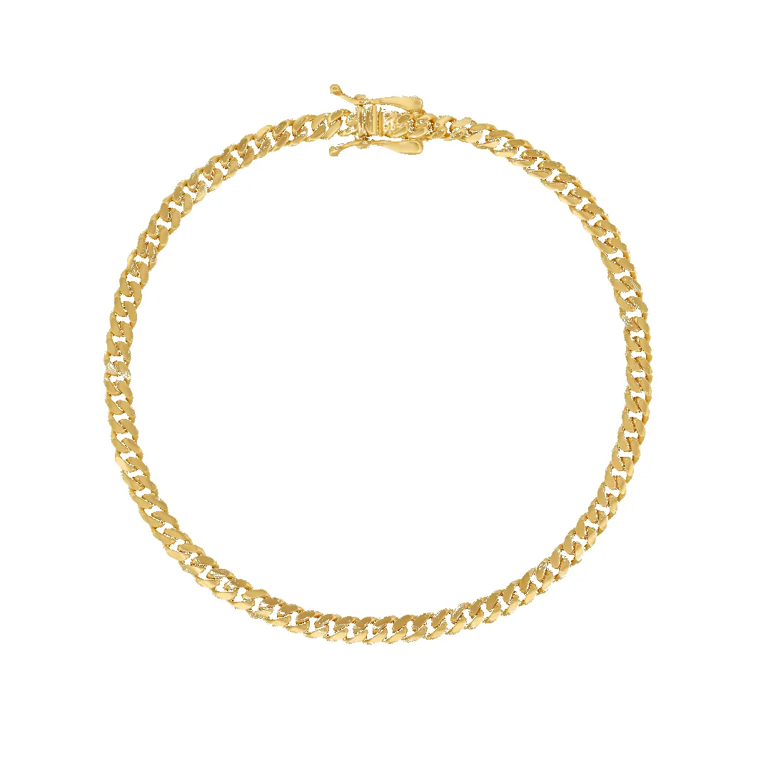14K 3mm Miami Link Cuban Bracelet sold by IceLink