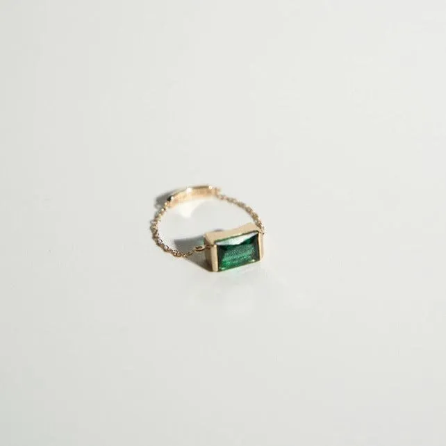 14K Emerald Chain Ring sold by IceLink product image thumbnail 4