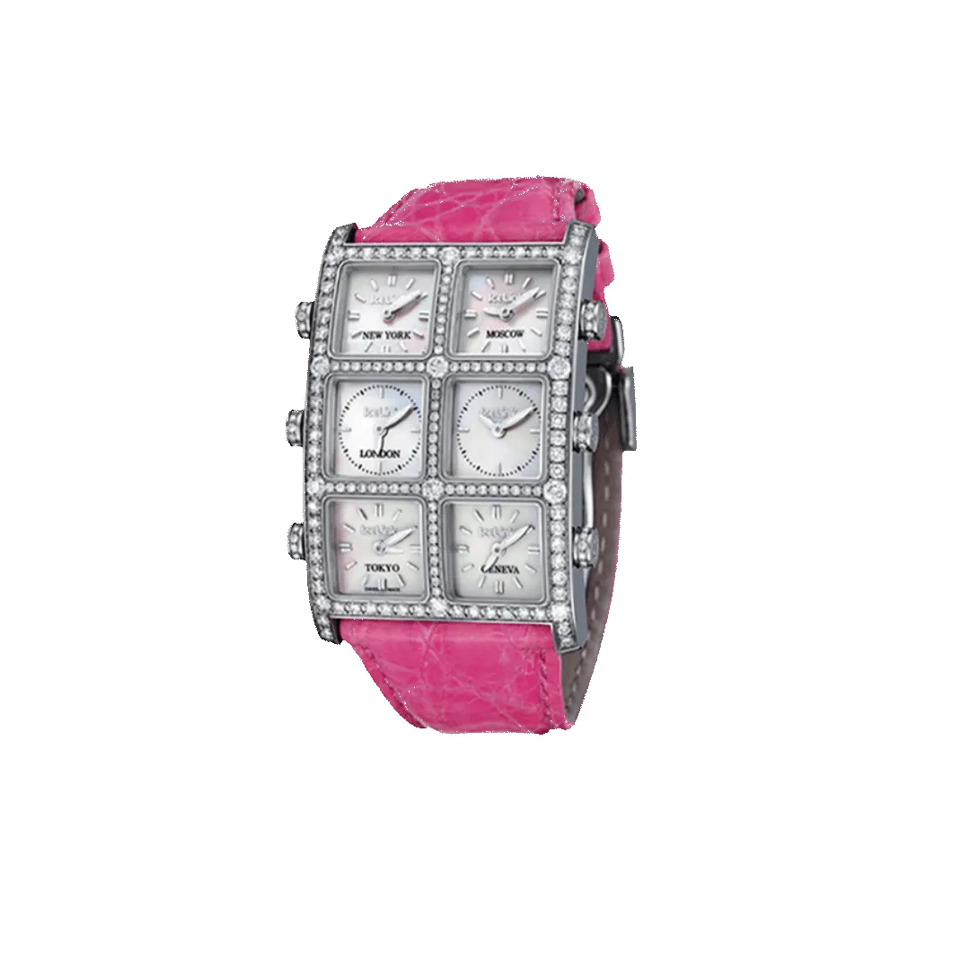 Pink Mother of Pearl 6TZ Diamond Watch sold by IceLink