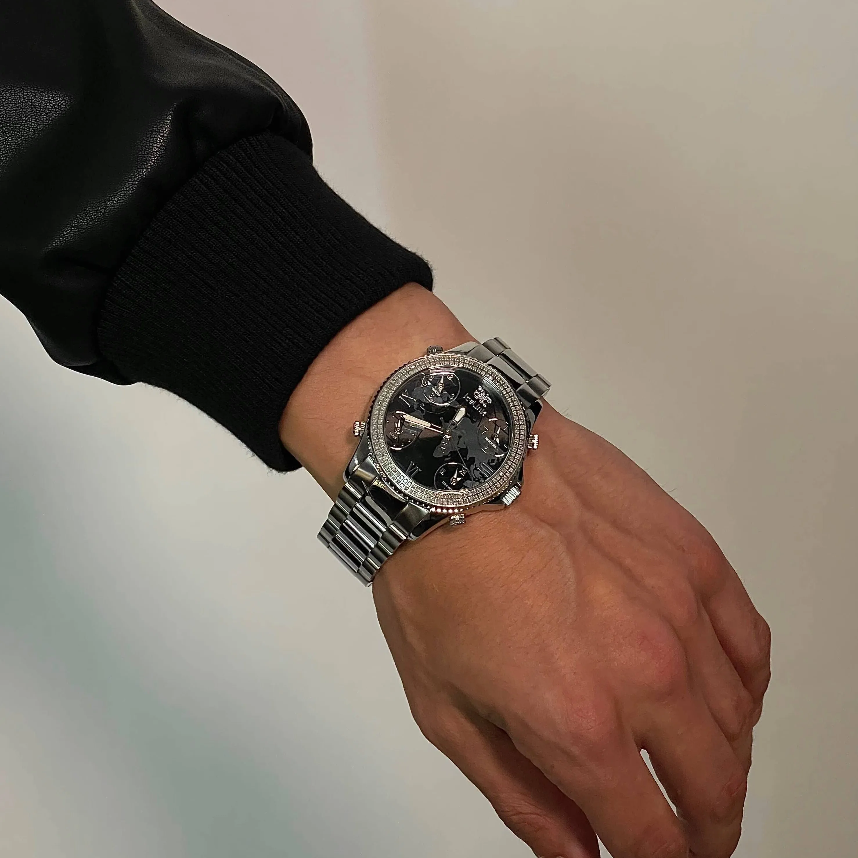 Marco Polo Steel & Black 5 Time Zone Watch (sample) sold by IceLink product image thumbnail 2