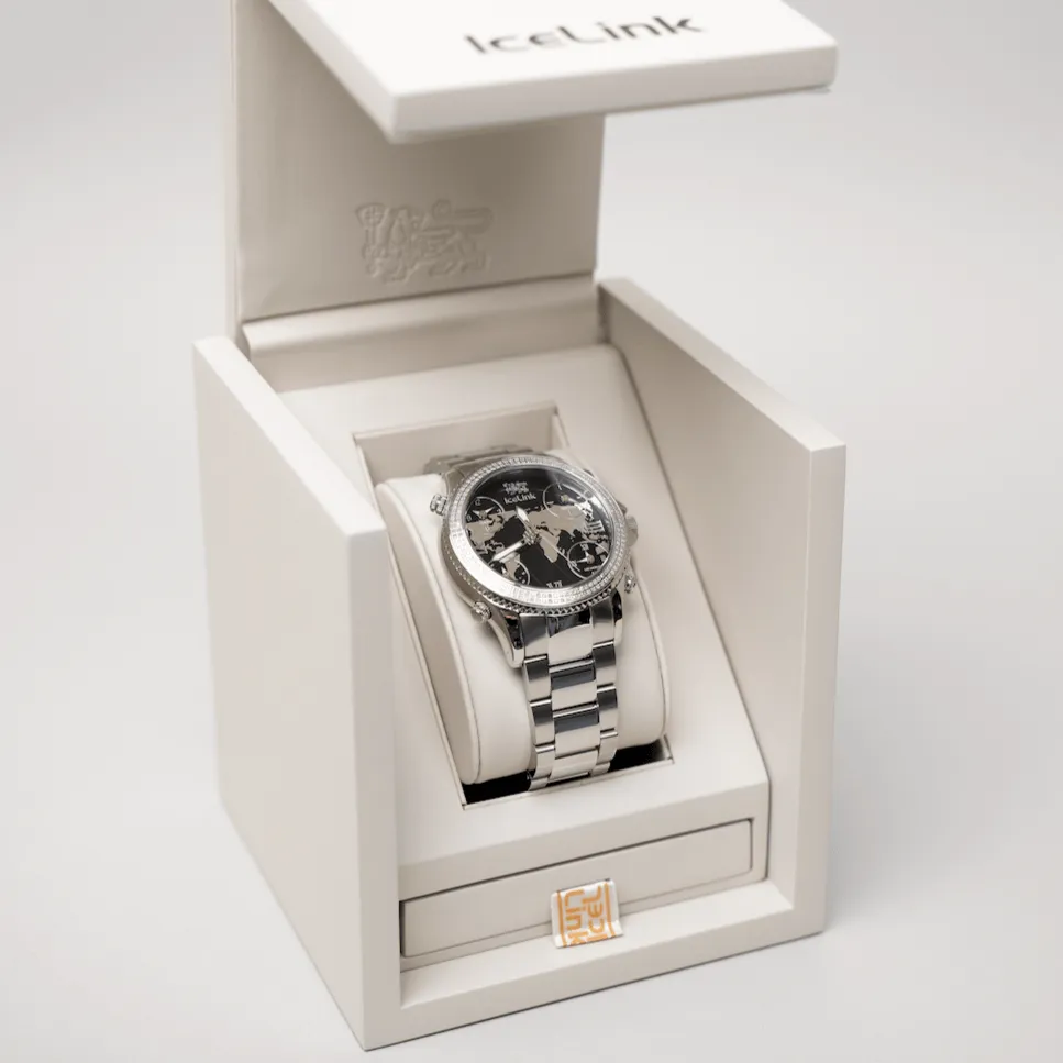 Marco Polo Steel & Black 5 Time Zone Watch (sample) sold by IceLink product image thumbnail 5