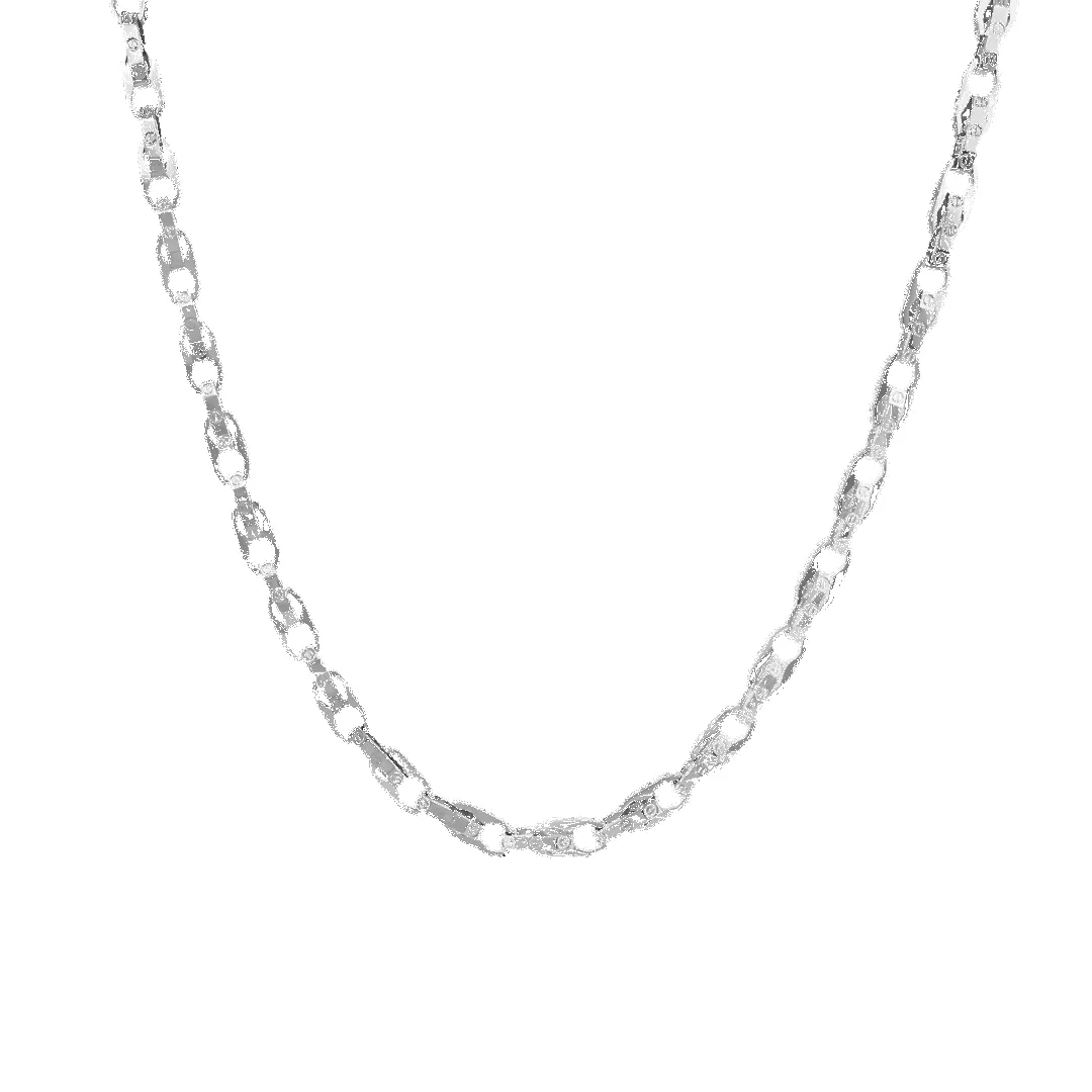 14K White Gold Titan Link Chain Necklace sold by IceLink