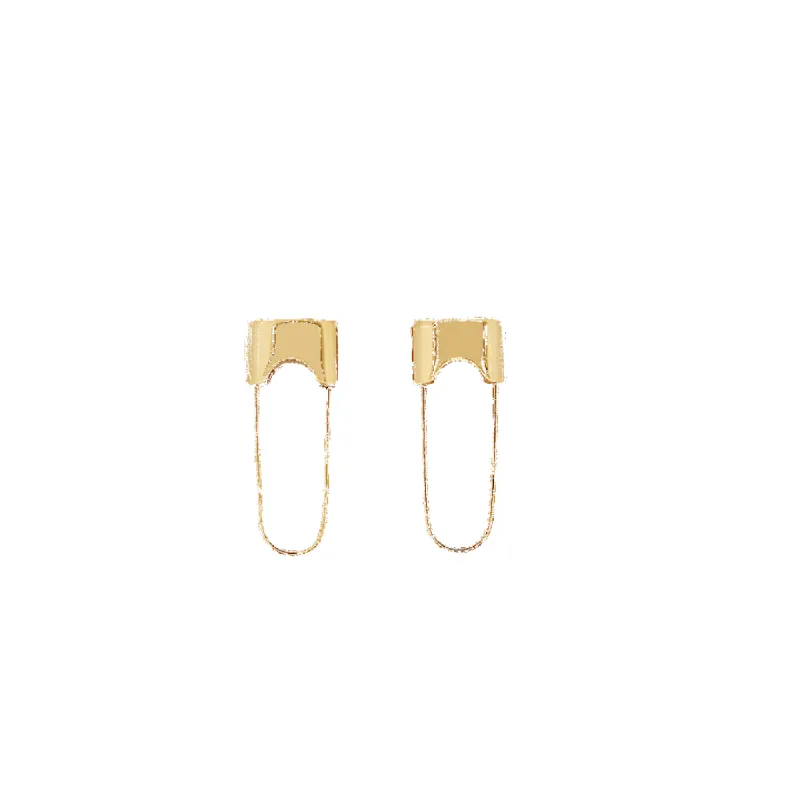 Safety Pin Earrings (Sample Sale) made by IceLink