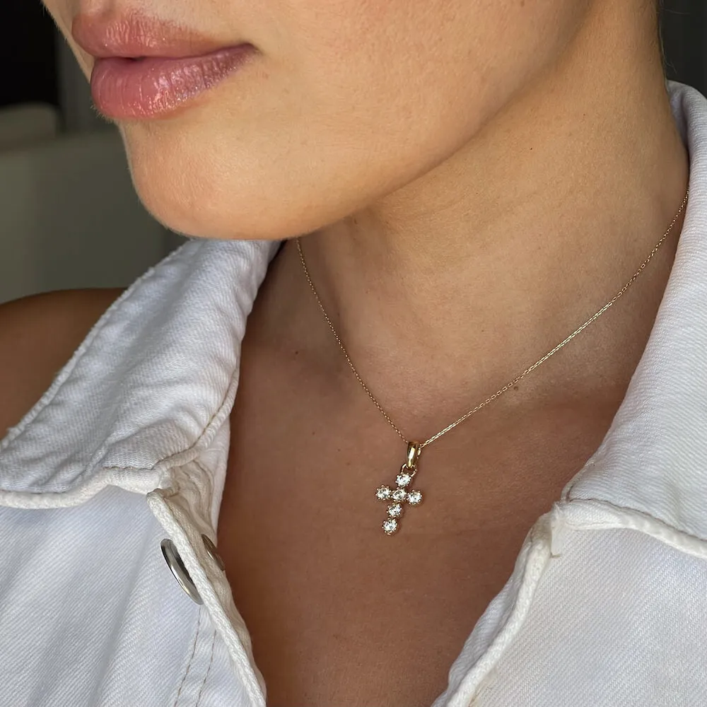 14K Cross Necklace sold by IceLink product image thumbnail 2