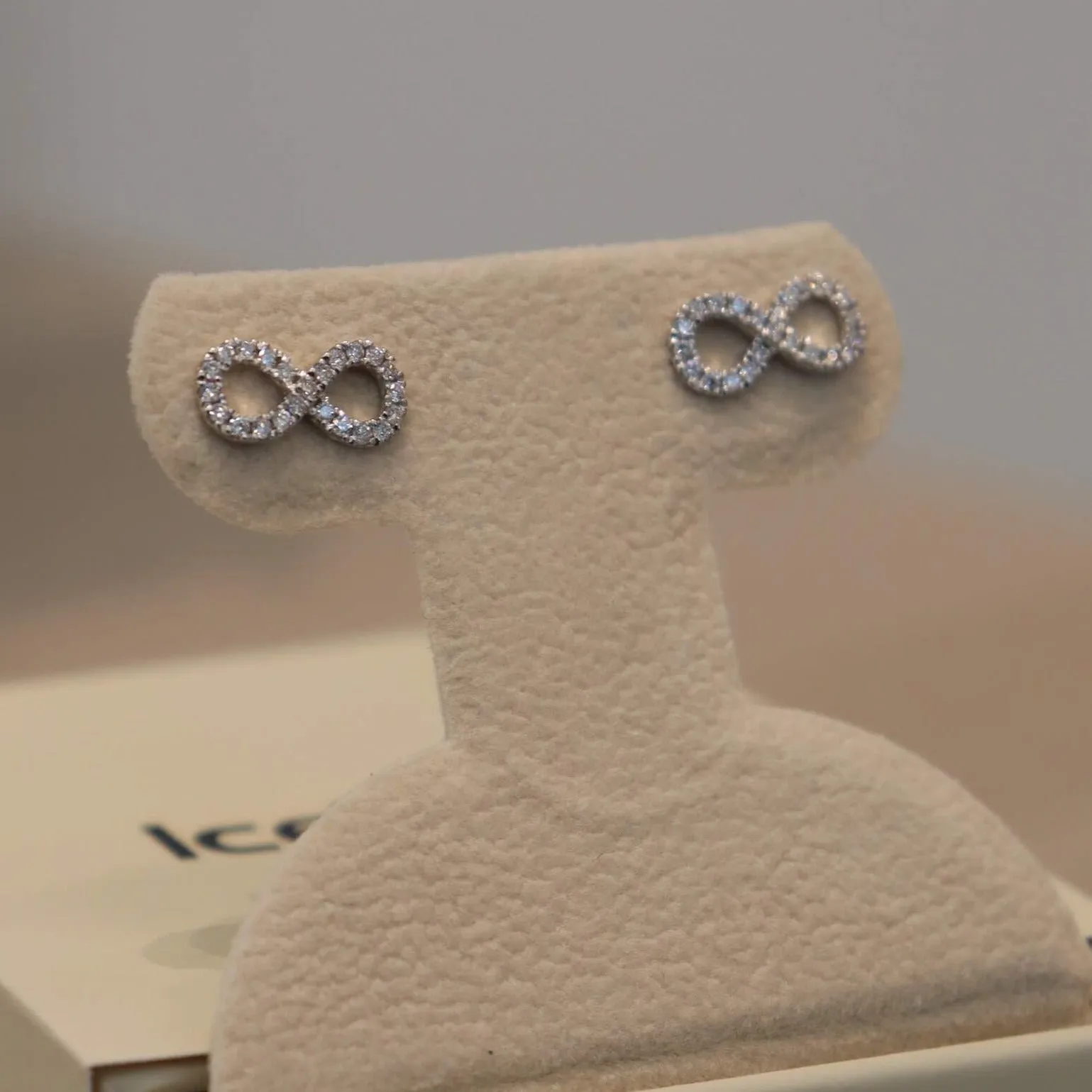 14K Infinity Diamond Studs (Sample Sale) sold by IceLink product image thumbnail 3
