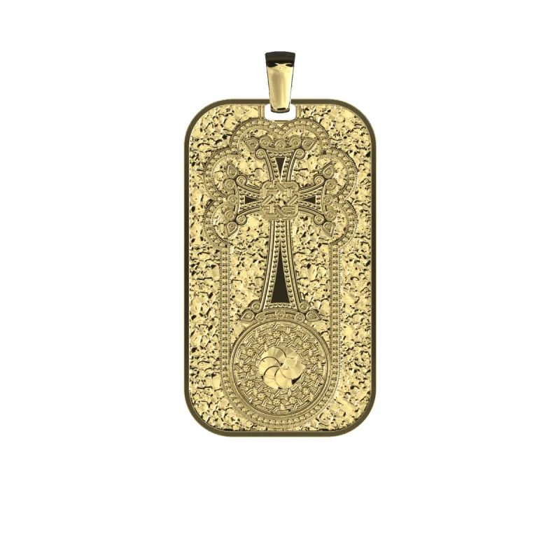 14K Armenian Dog Tag Pendant sold by IceLink