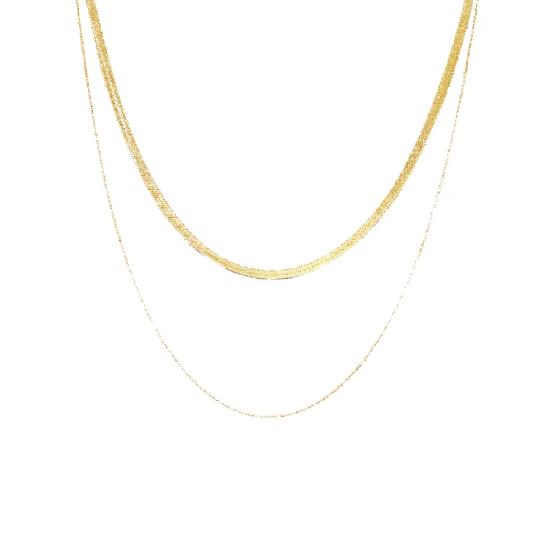 Herringbone Snake Necklace Set (Sample Sale) sold by IceLink