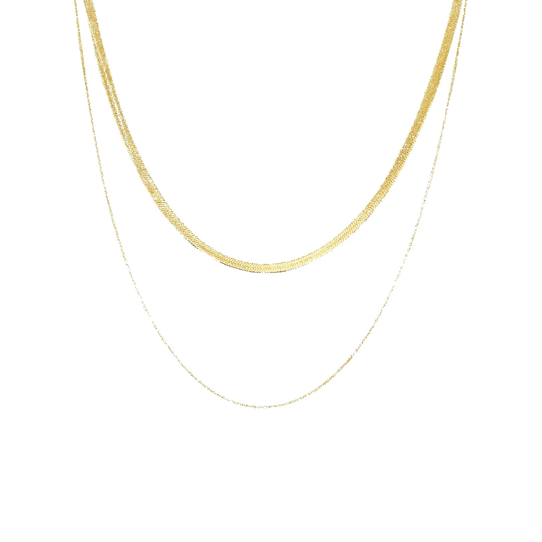 Herringbone Snake Necklace Set (Sample Sale) sold by IceLink
