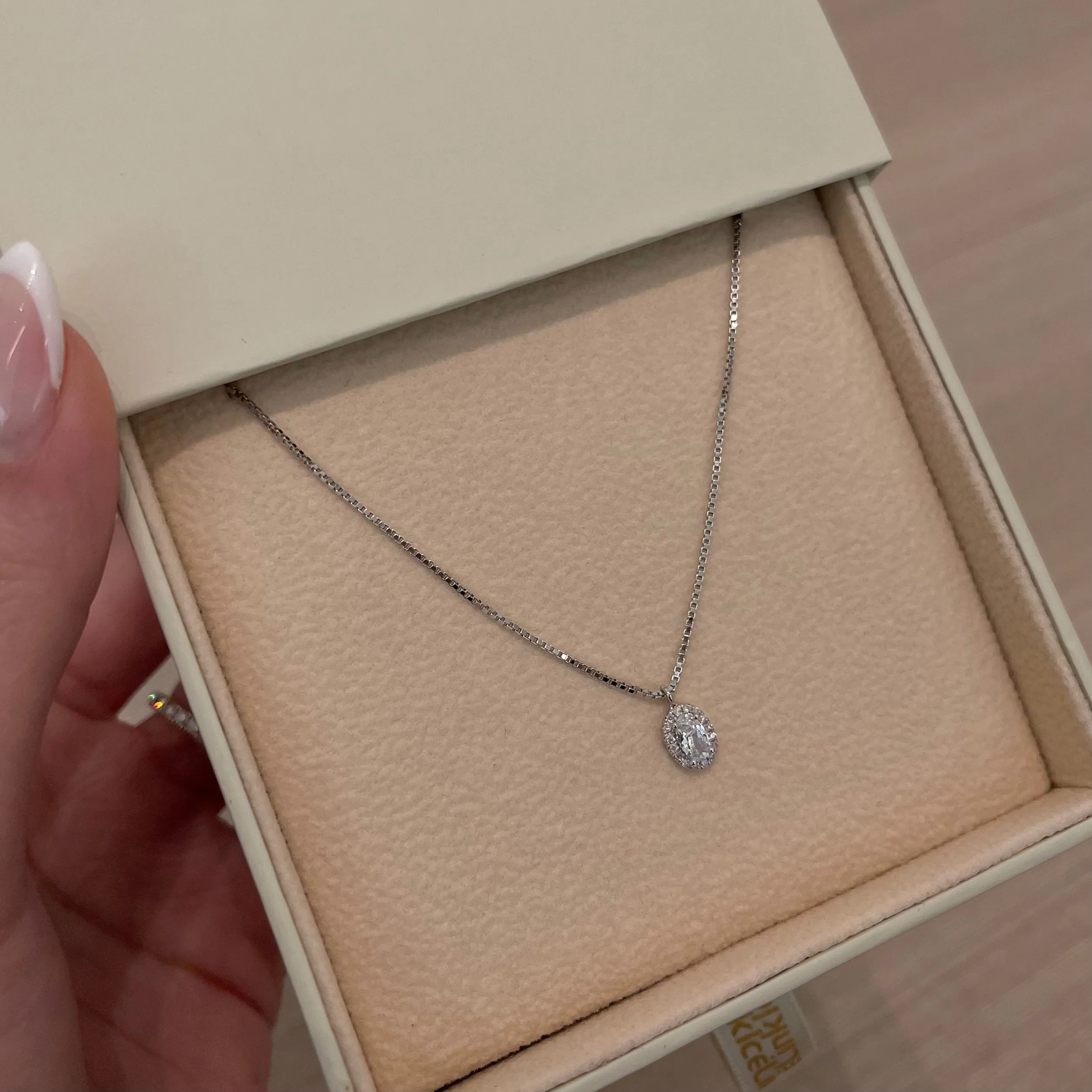 14K Oval Diamond Necklace sold by IceLink product image thumbnail 3