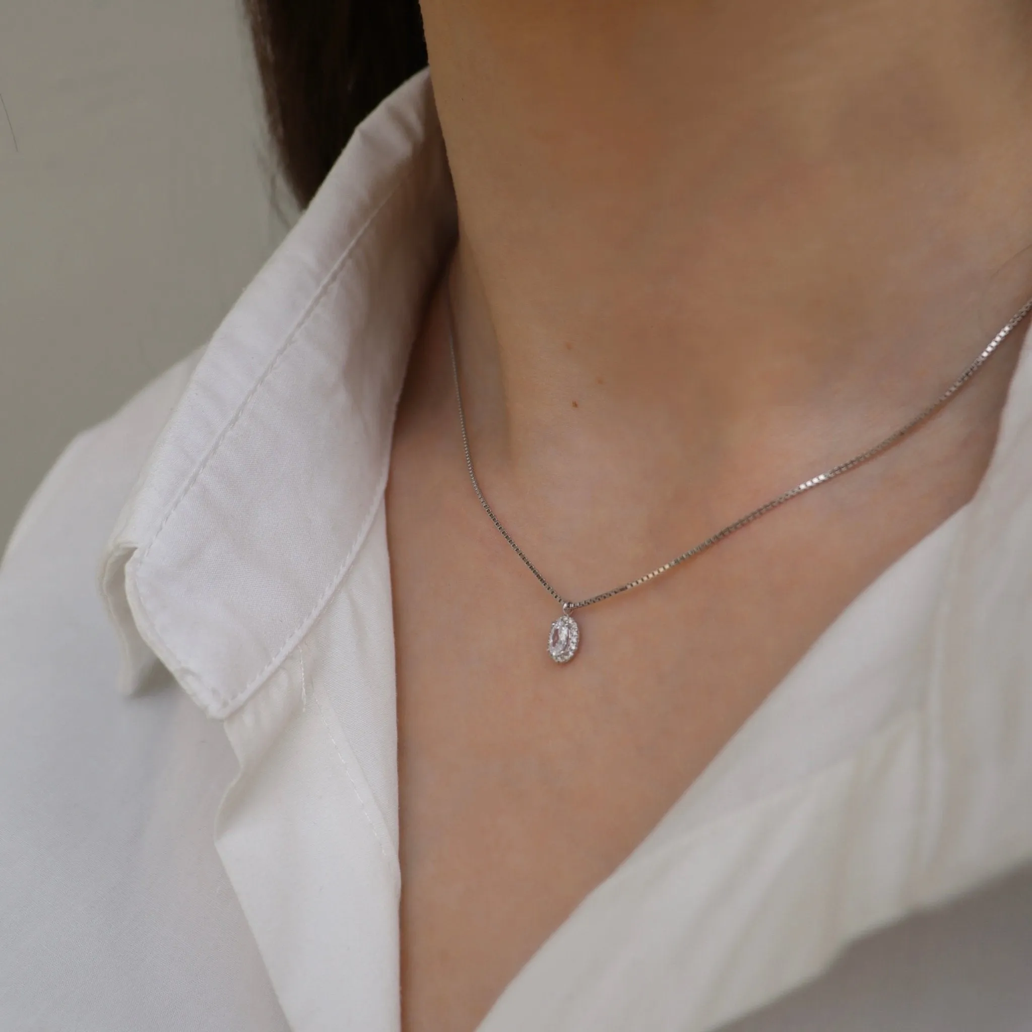 14K Oval Diamond Necklace sold by IceLink product image thumbnail 2