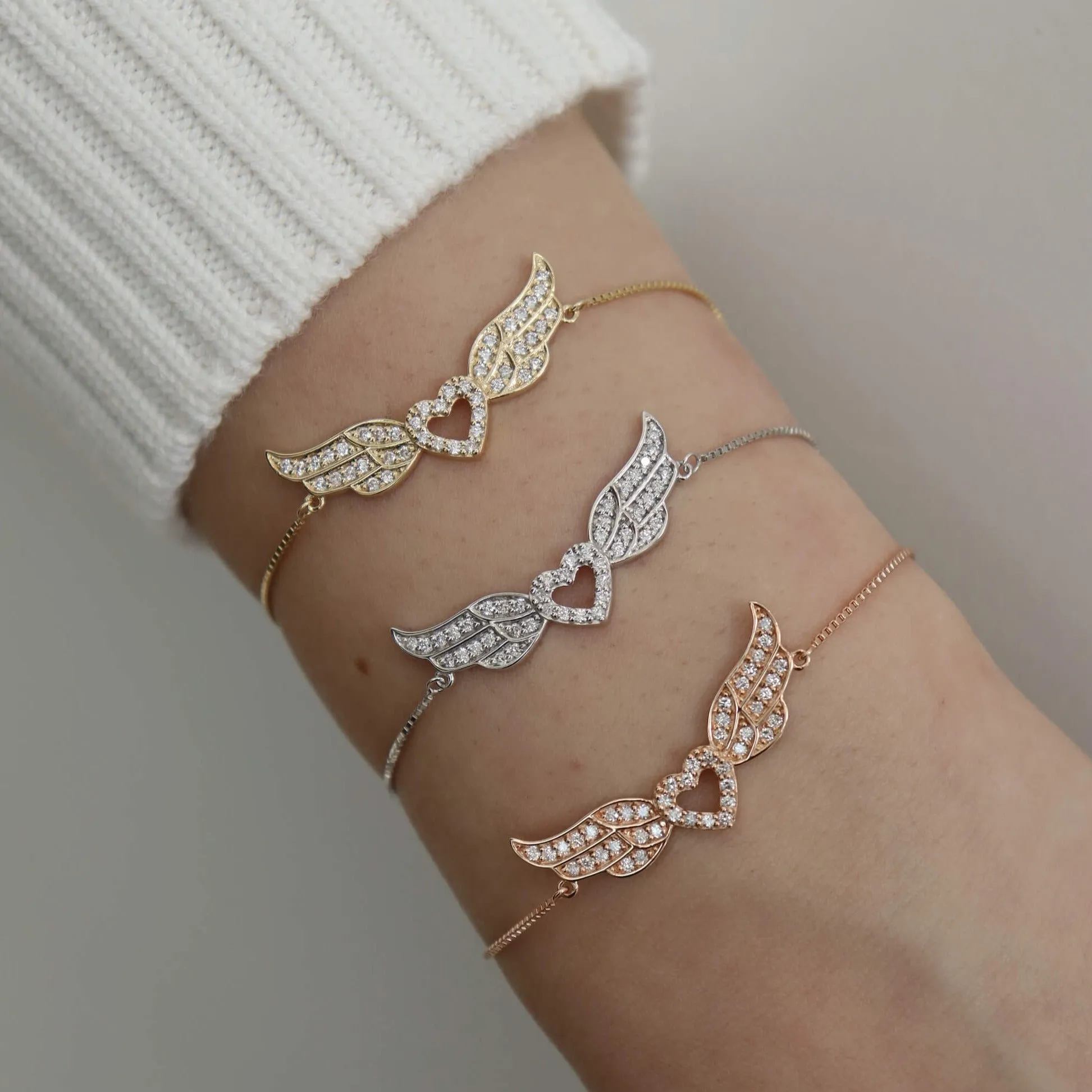 14K Angel Heart Diamond Bracelet (Sample Sale) sold by IceLink product image thumbnail 3