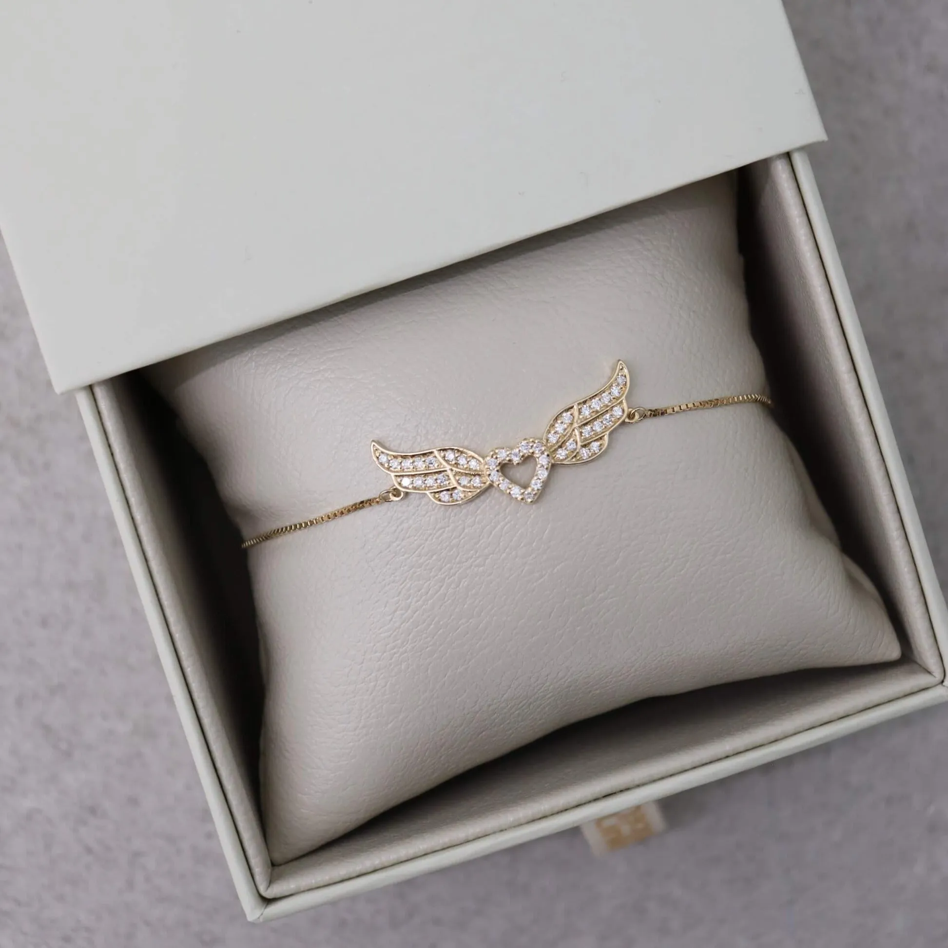 14K Angel Heart Diamond Bracelet (Sample Sale) sold by IceLink