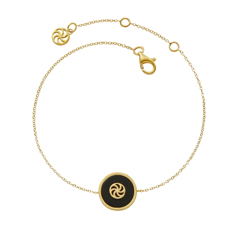 14K Onyx Eternity Bracelet sold by IceLink