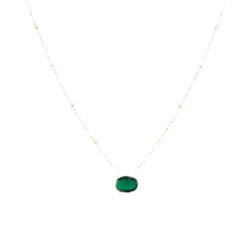 Oval Emerald Necklace (Sample Sale) sold by IceLink