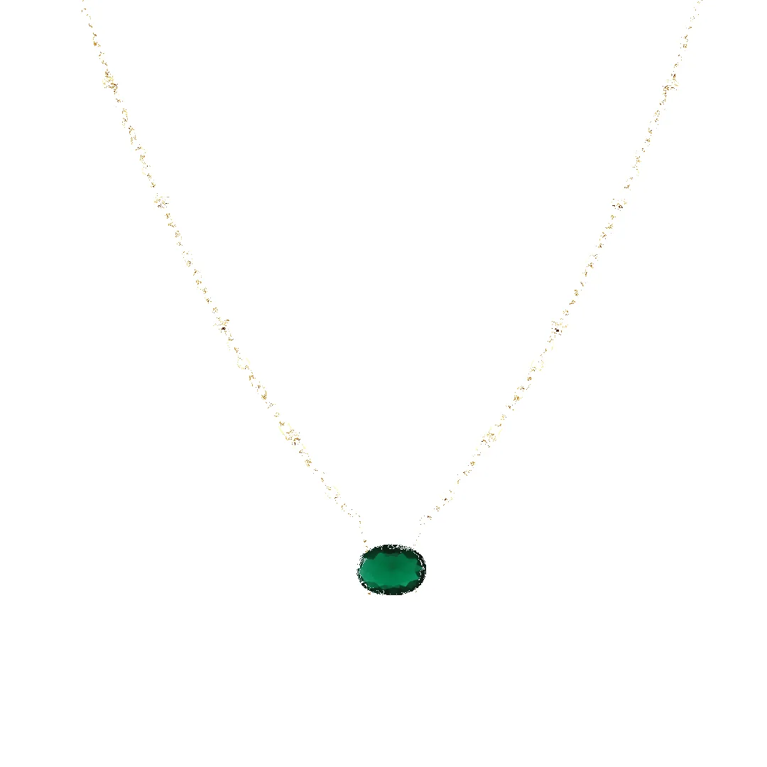 Oval Emerald Necklace (Sample Sale) sold by IceLink