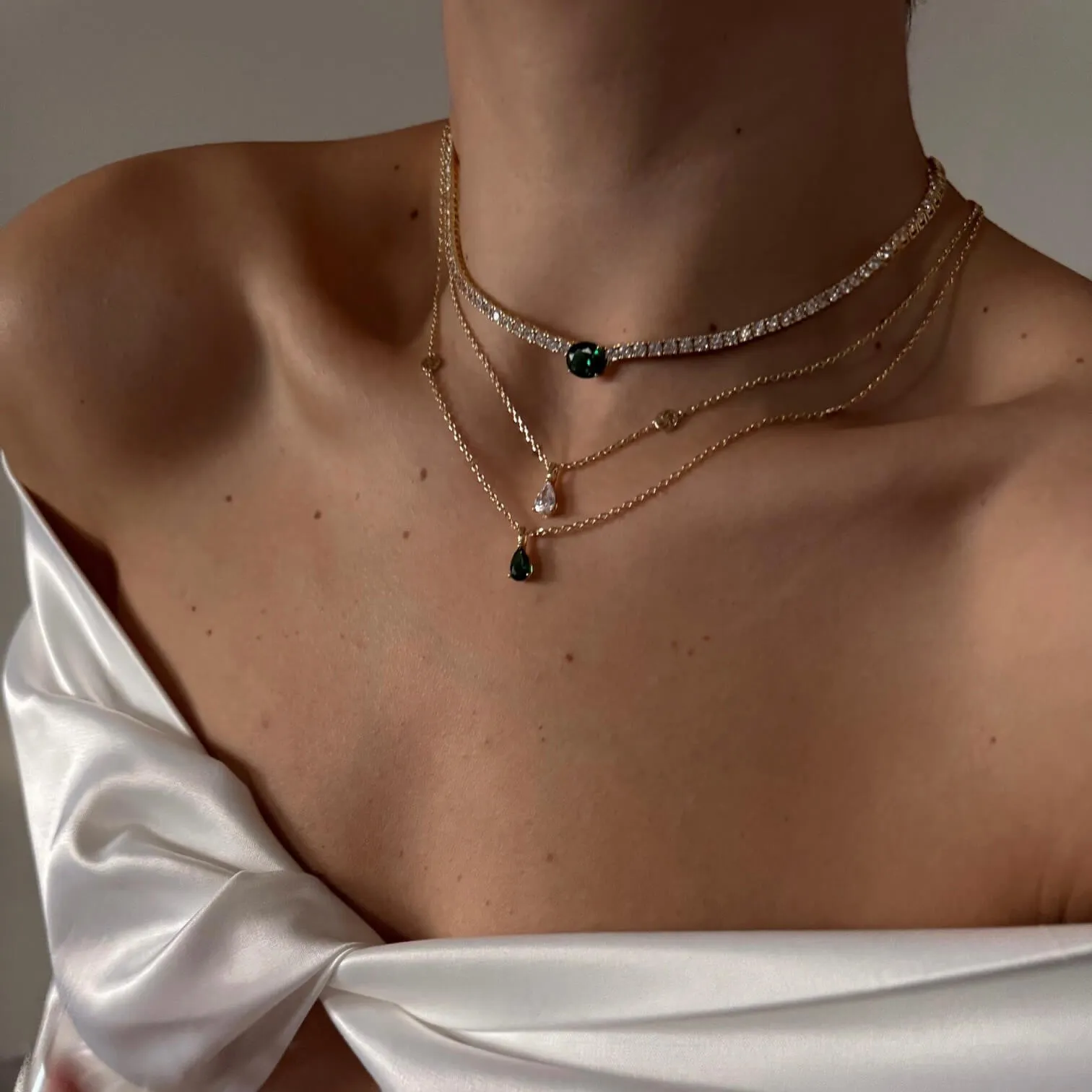Gia Oval Emerald Necklace (Sample Sale) sold by IceLink product image thumbnail 2