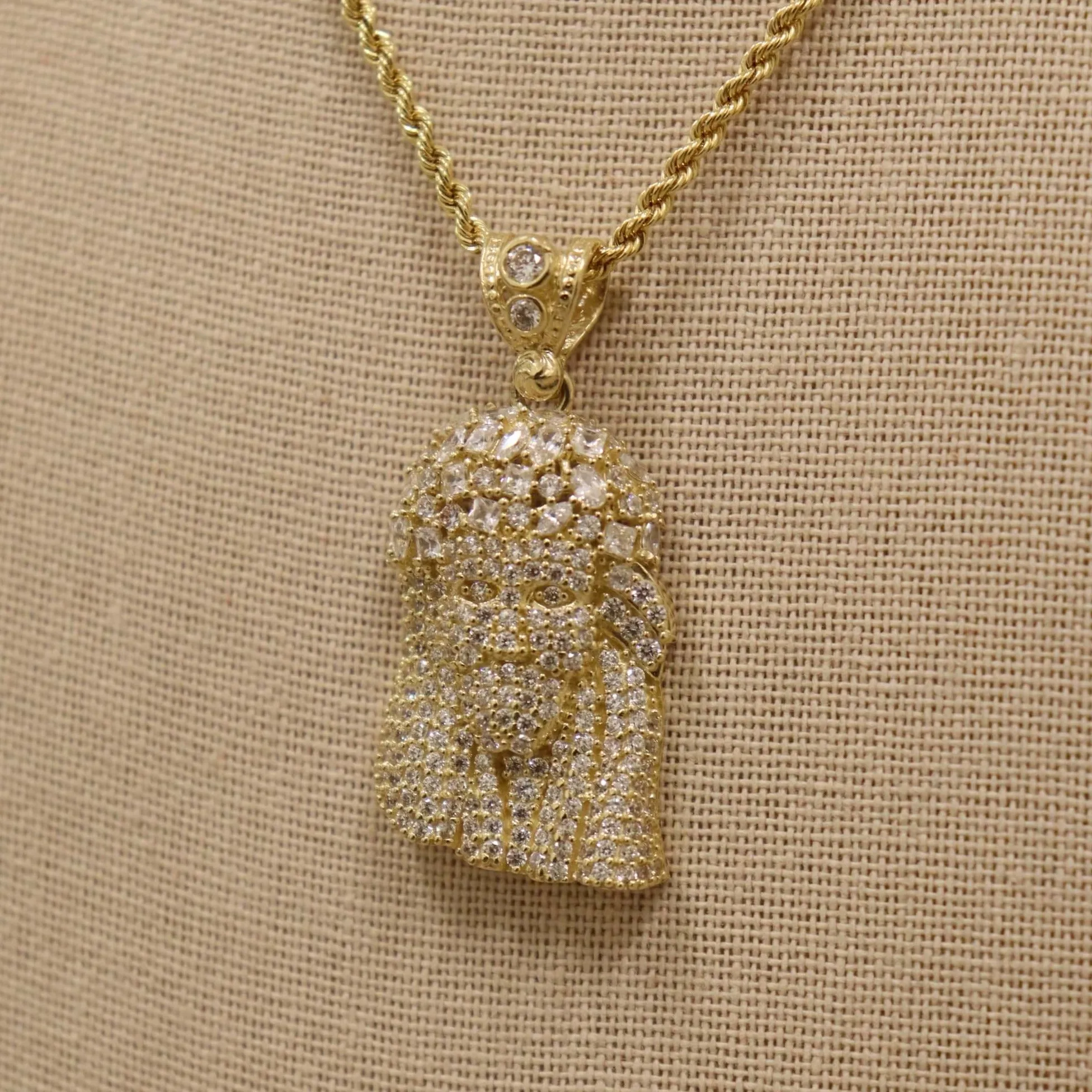 14K Jesus Pendant (Sample Sale) sold by IceLink product image thumbnail 2