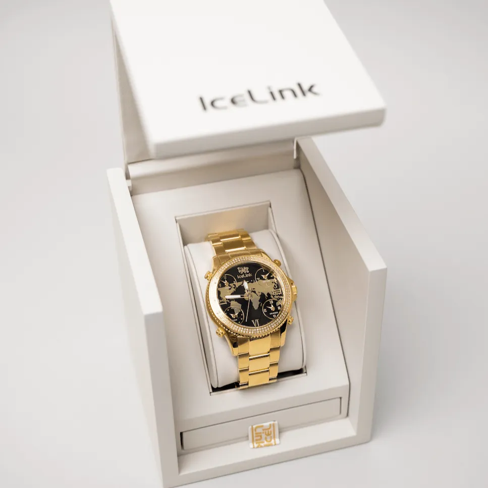 Marco Polo Gold & Black 5 Time Zone Watch sold by IceLink product image thumbnail 5