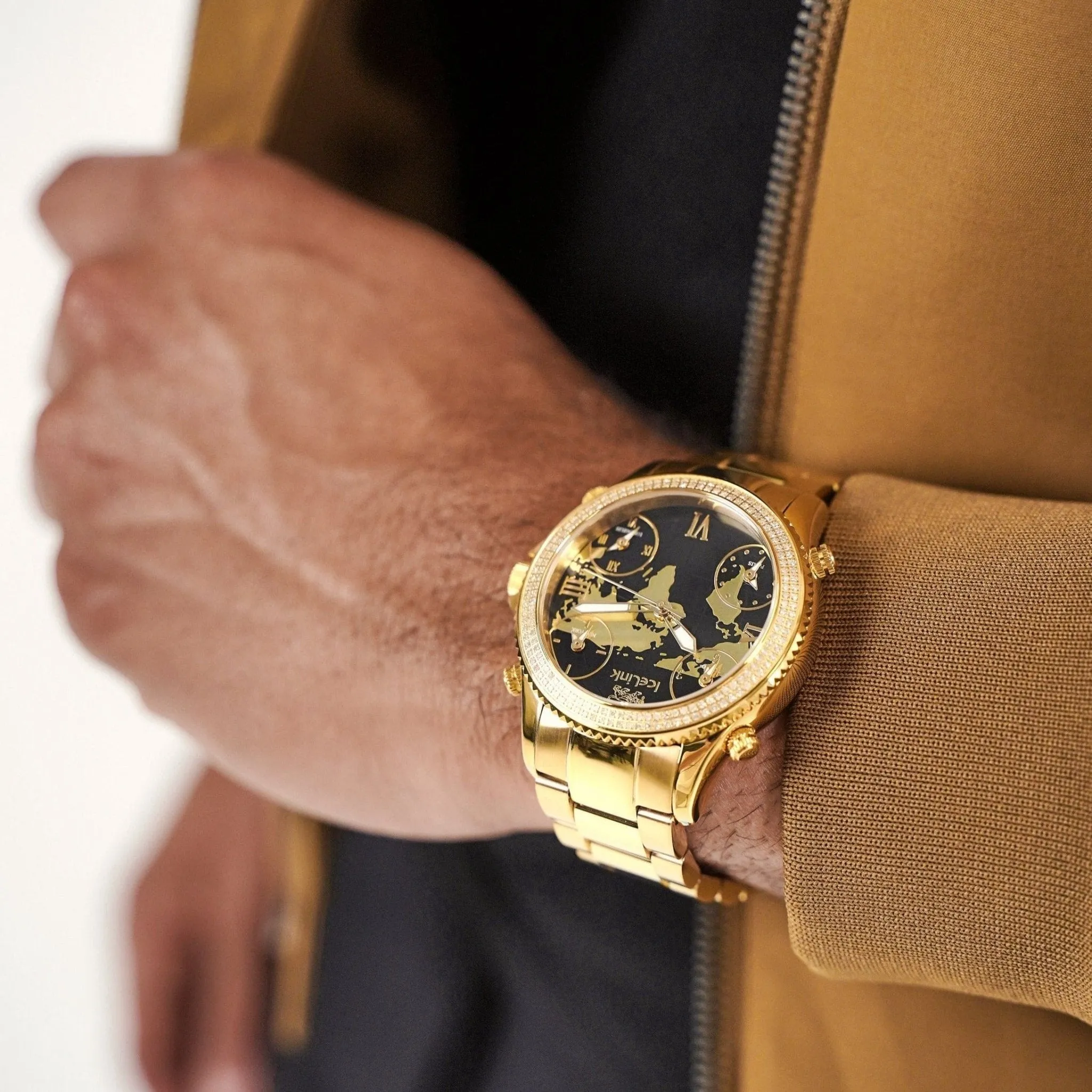 Marco Polo Gold & Black 5 Time Zone Watch sold by IceLink product image thumbnail 2