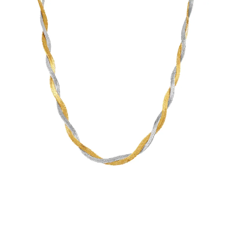 Two-Tone Herringbone Chain (Sample Sale) sold by IceLink