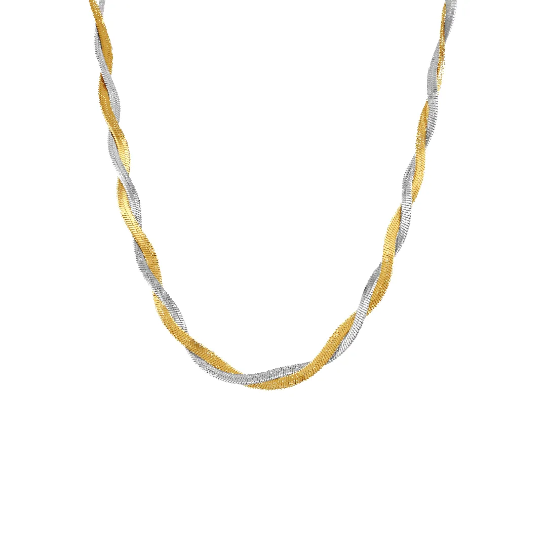 Two-Tone Herringbone Chain (Sample Sale) sold by IceLink