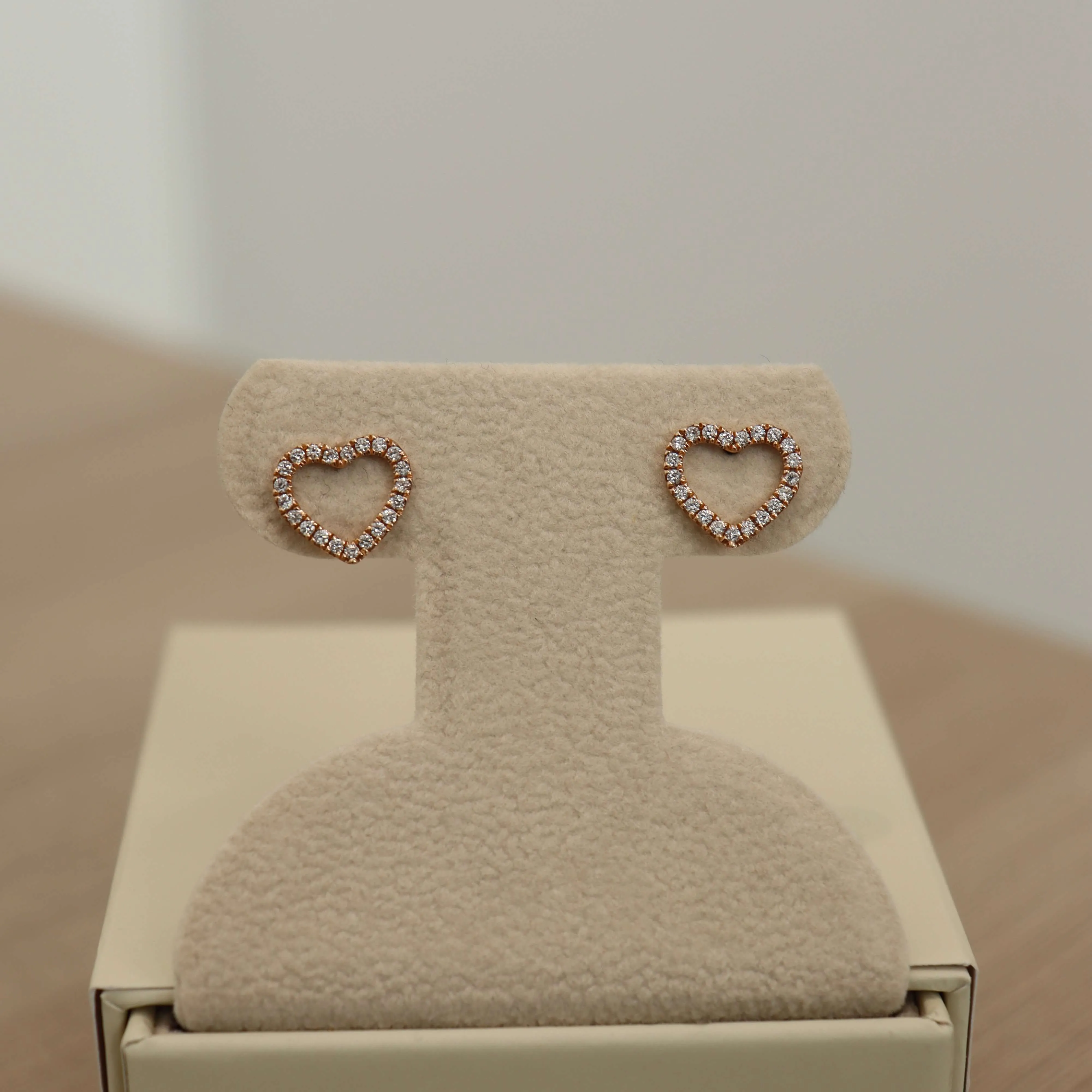 14K Big Heart Diamond Stud Earrings (Sample Sale) sold by IceLink product image thumbnail 4