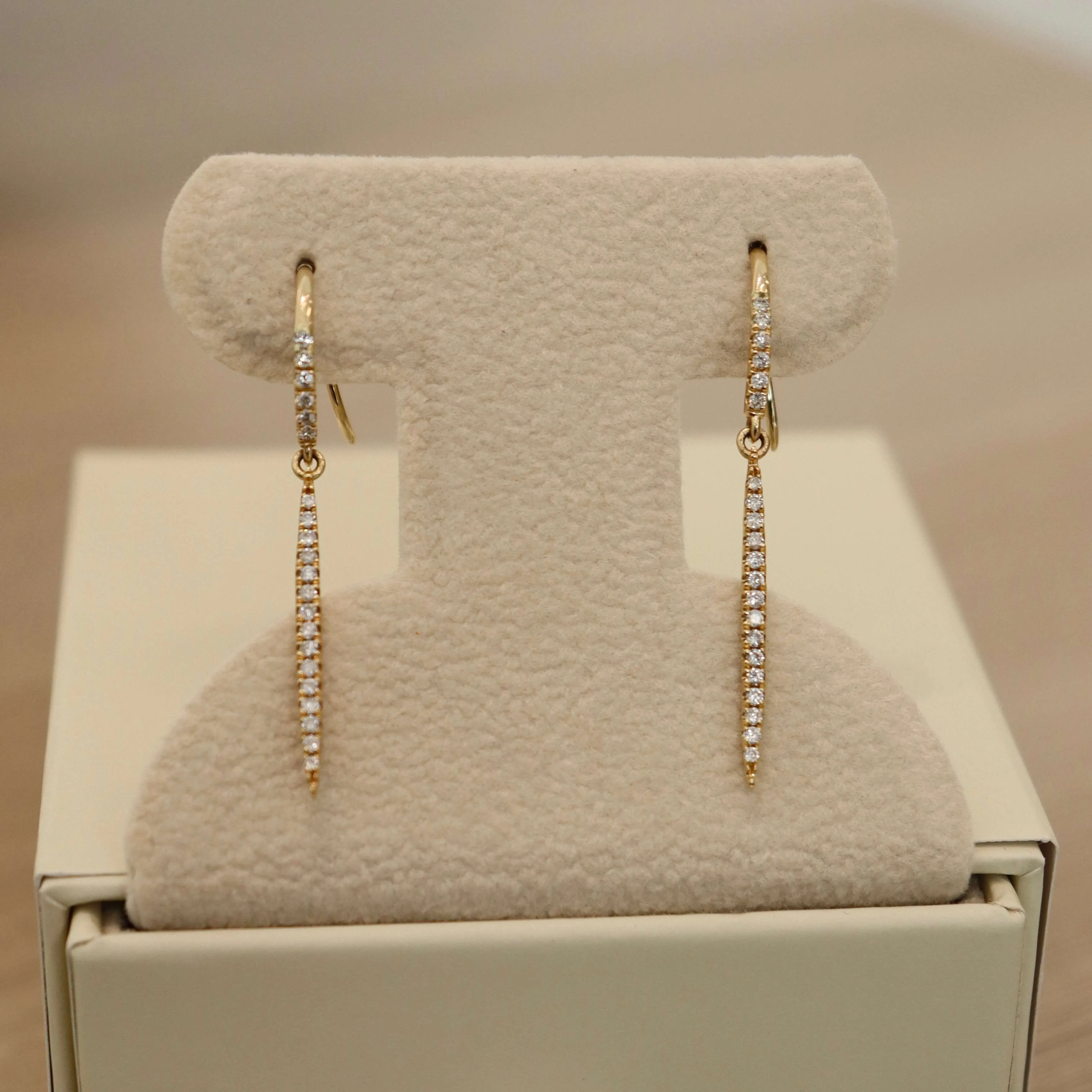 14K Drop Diamond Earrings (Sample Sale) sold by IceLink product image thumbnail 4