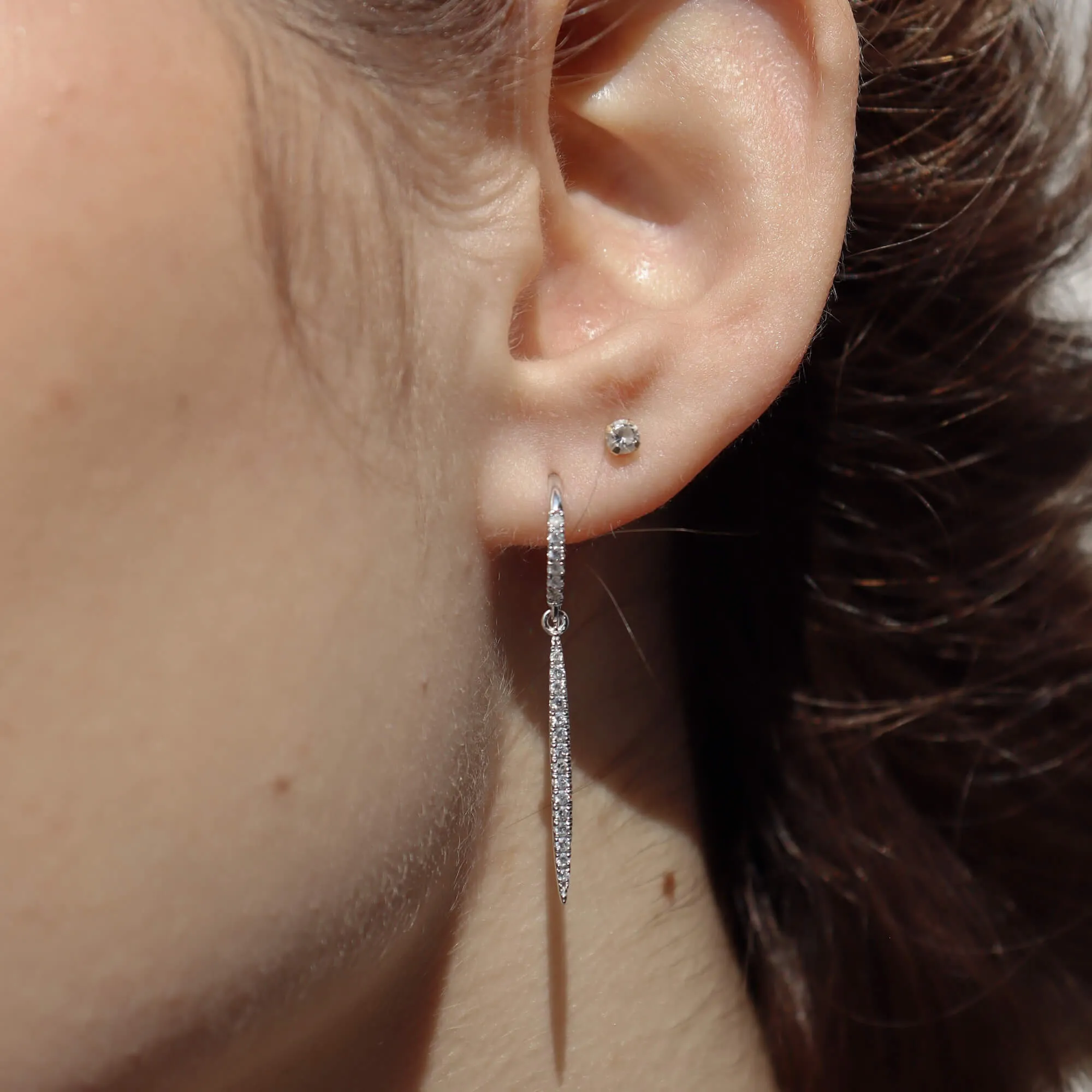 14K Drop Diamond Earrings (Sample Sale) sold by IceLink product image thumbnail 2