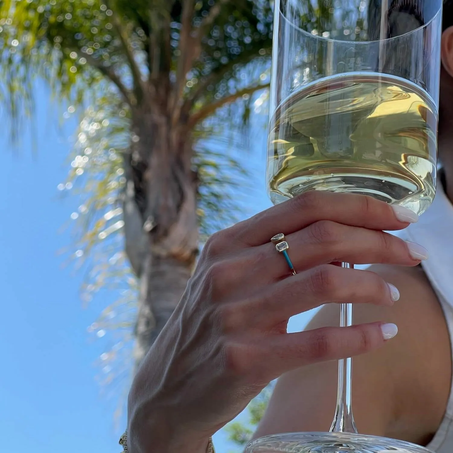 Toi et Moi Turquoise Enamel Ring sold by IceLink product image thumbnail 2