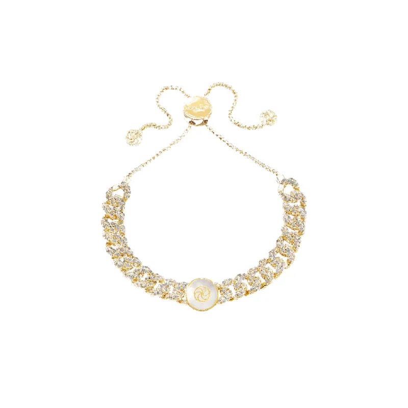 Mother of Pearl Cuban Bracelet sold by IceLink